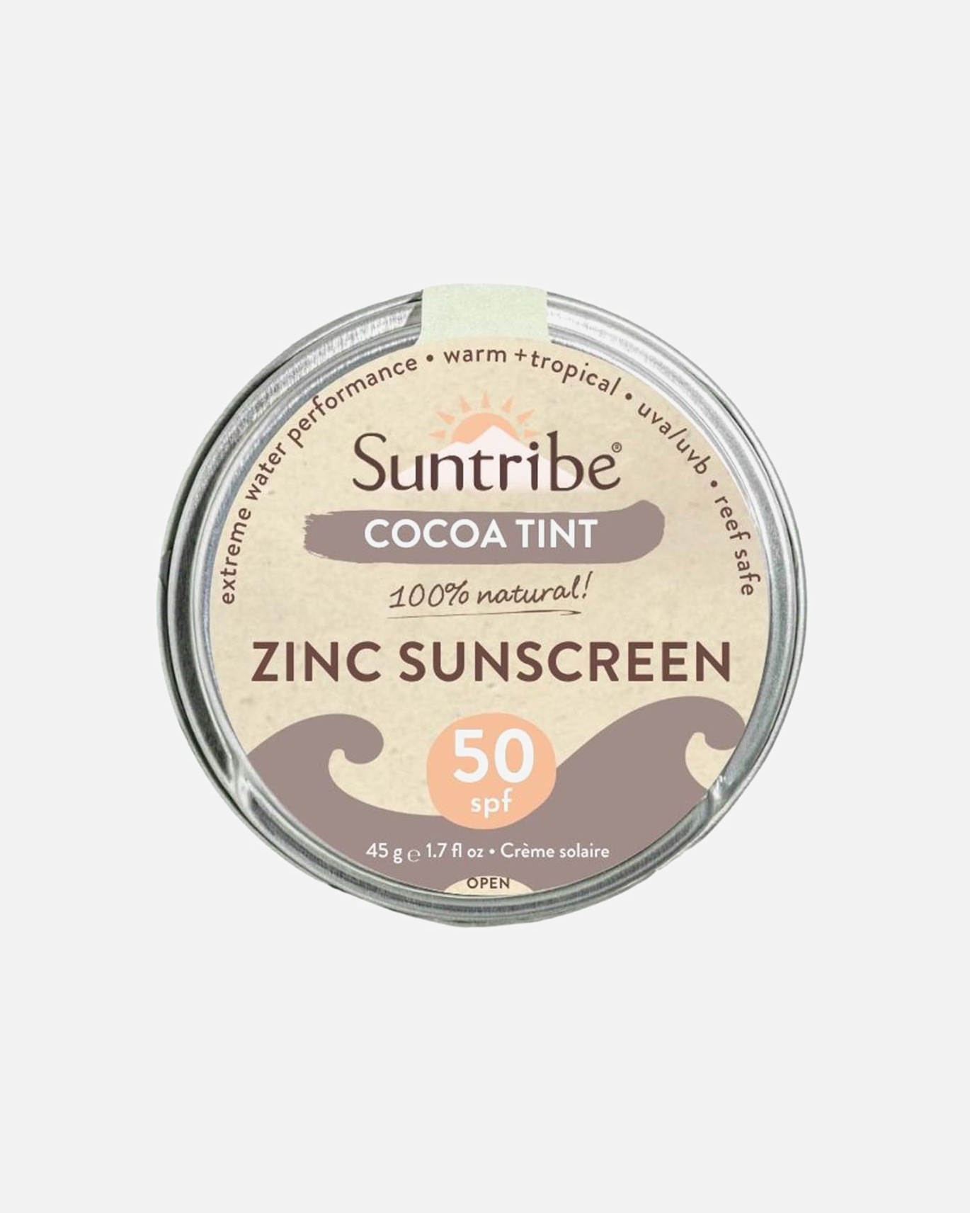 Sonnencreme für Unisex Suntribe Zinksonnencreme - Mud Tint LSF50 45g 45 g