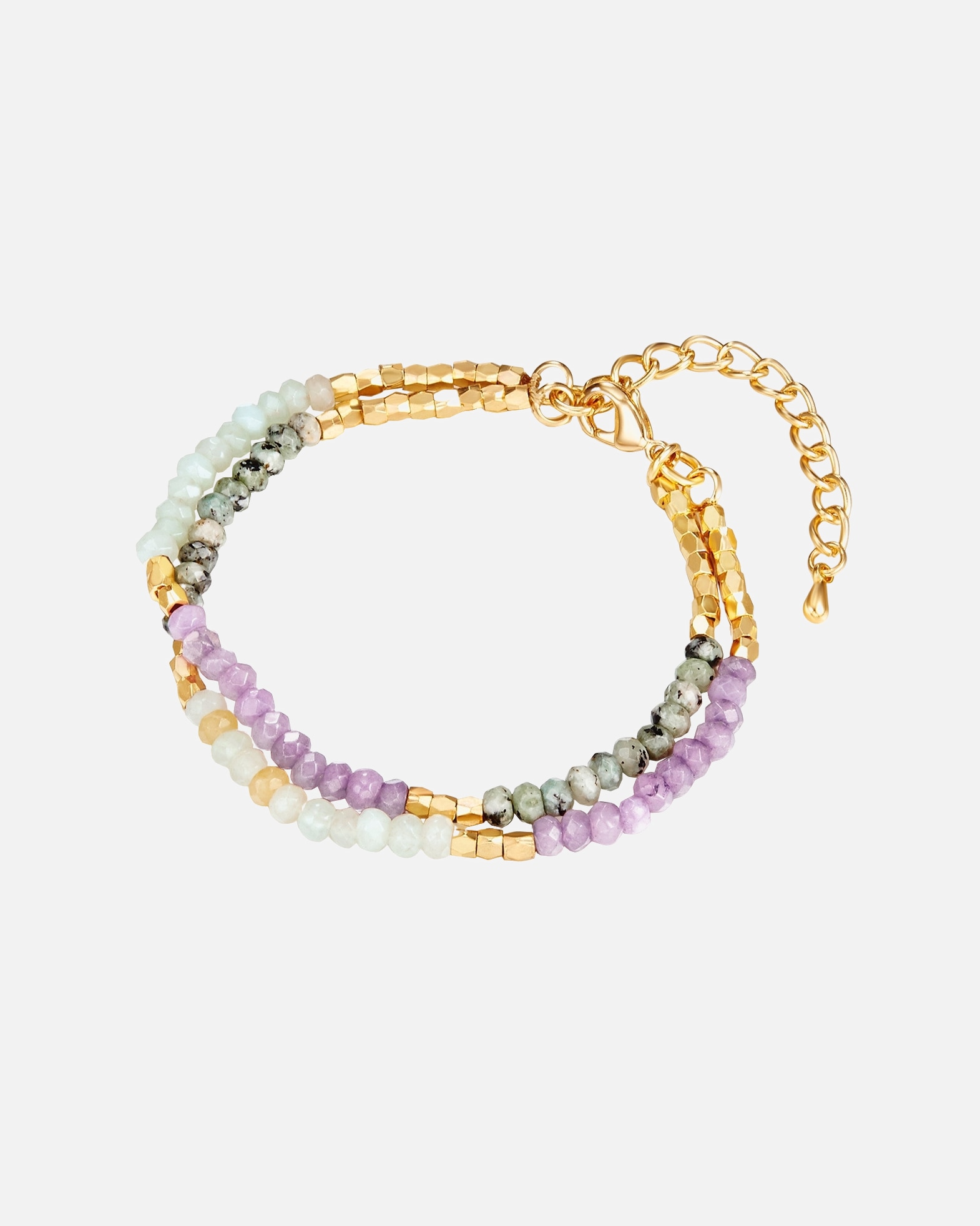 Armband für Weiblich Lulu & Jane Armband Messing Naturstein in Gelbgold 1 Stück