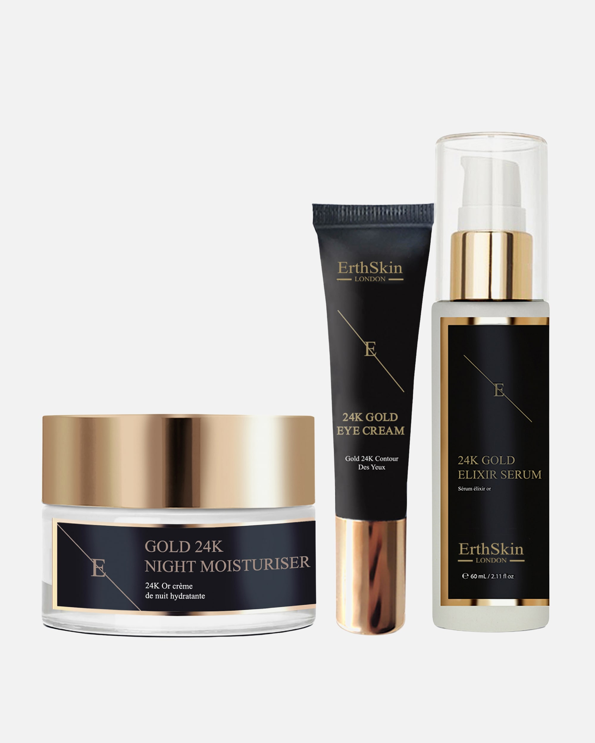Gesichtspflegeset für Weiblich ErthSkin London 24K Gold Vollgesichts-Trio 1 Stück