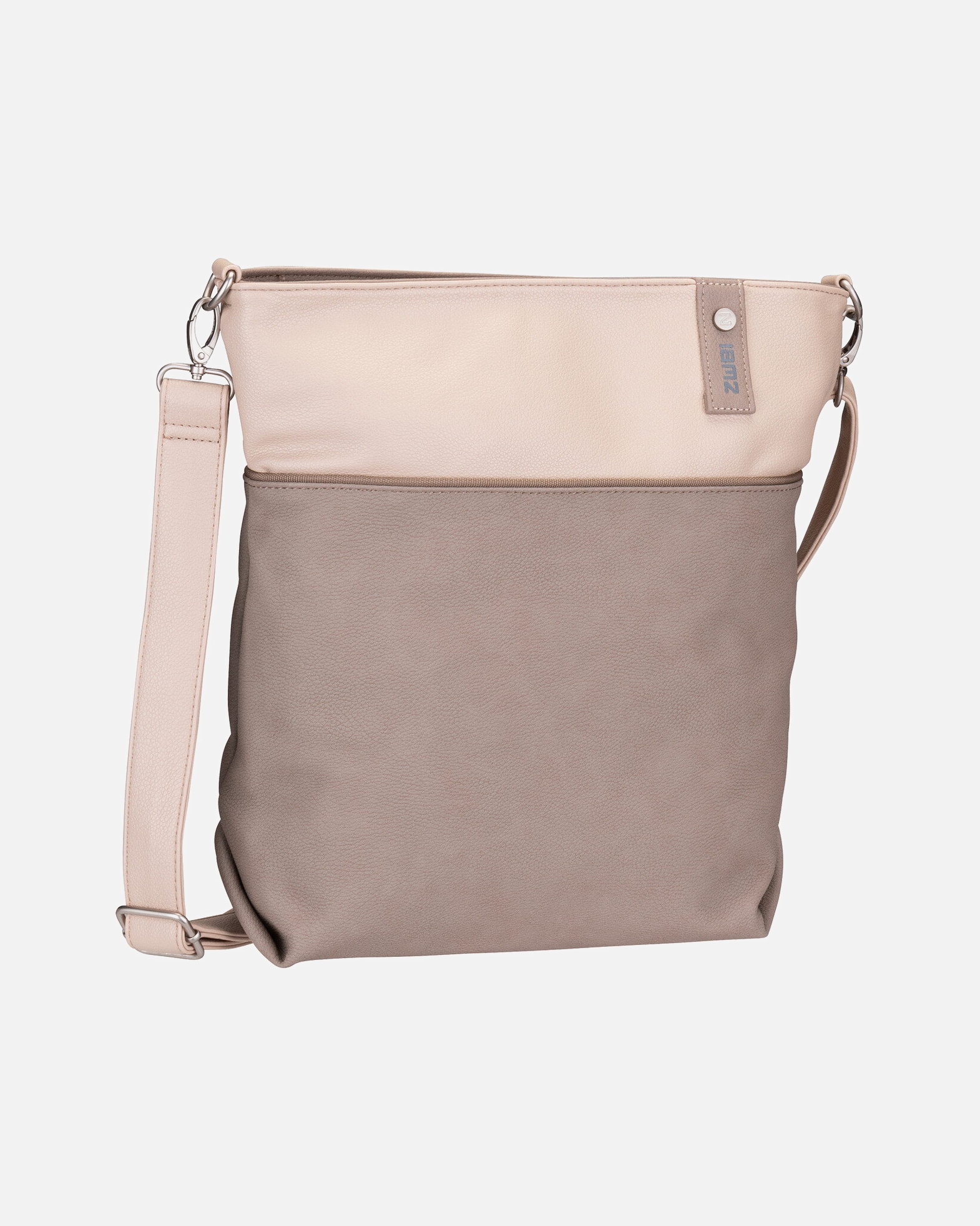 Umhängetasche für Weiblich ZWEI Beuteltasche Jana J12 Nubuk/Cappucino