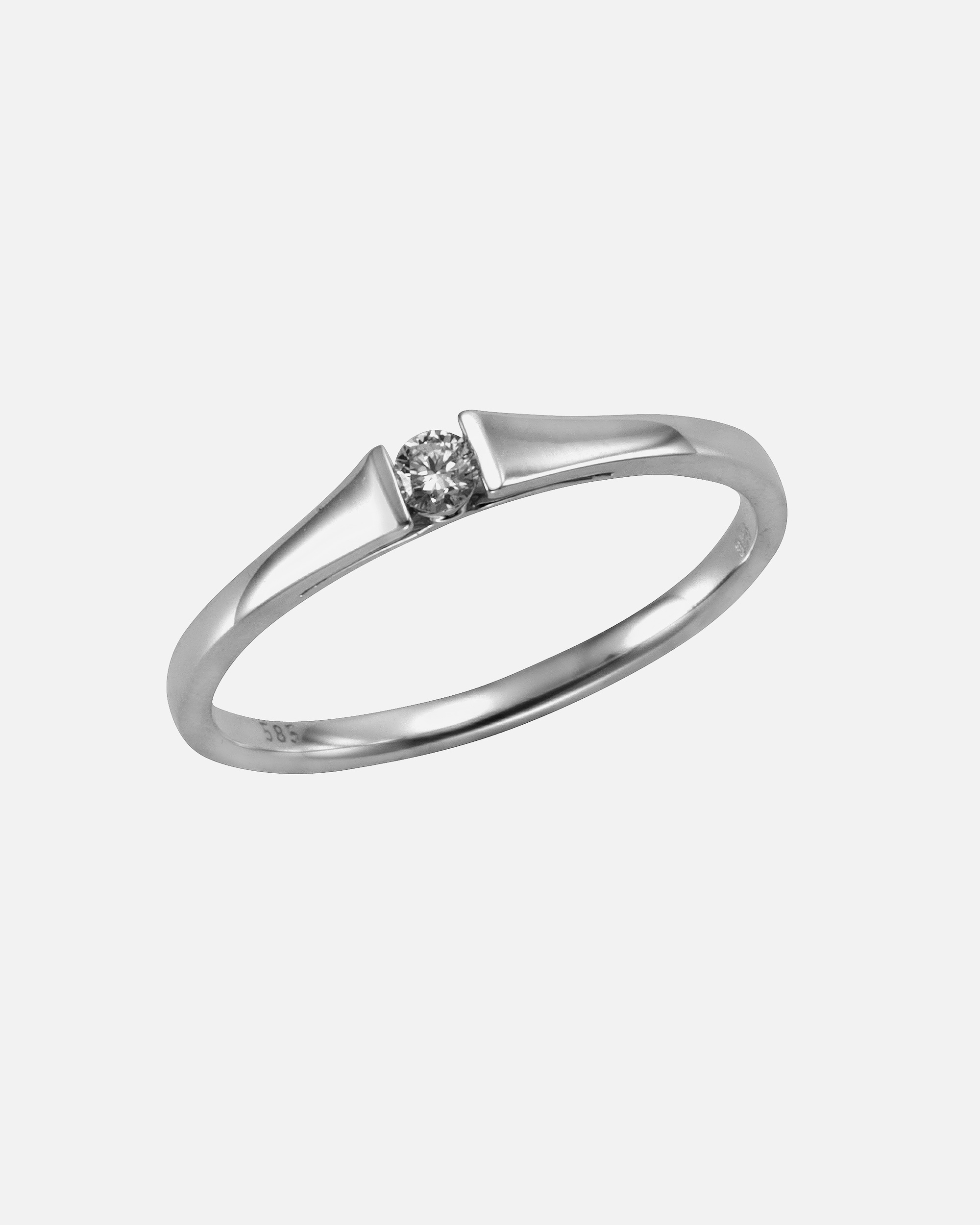 Ring für Weiblich Orolino Ring 585/- Gold Brillant weiß 0,08ct. 052 (16,6)