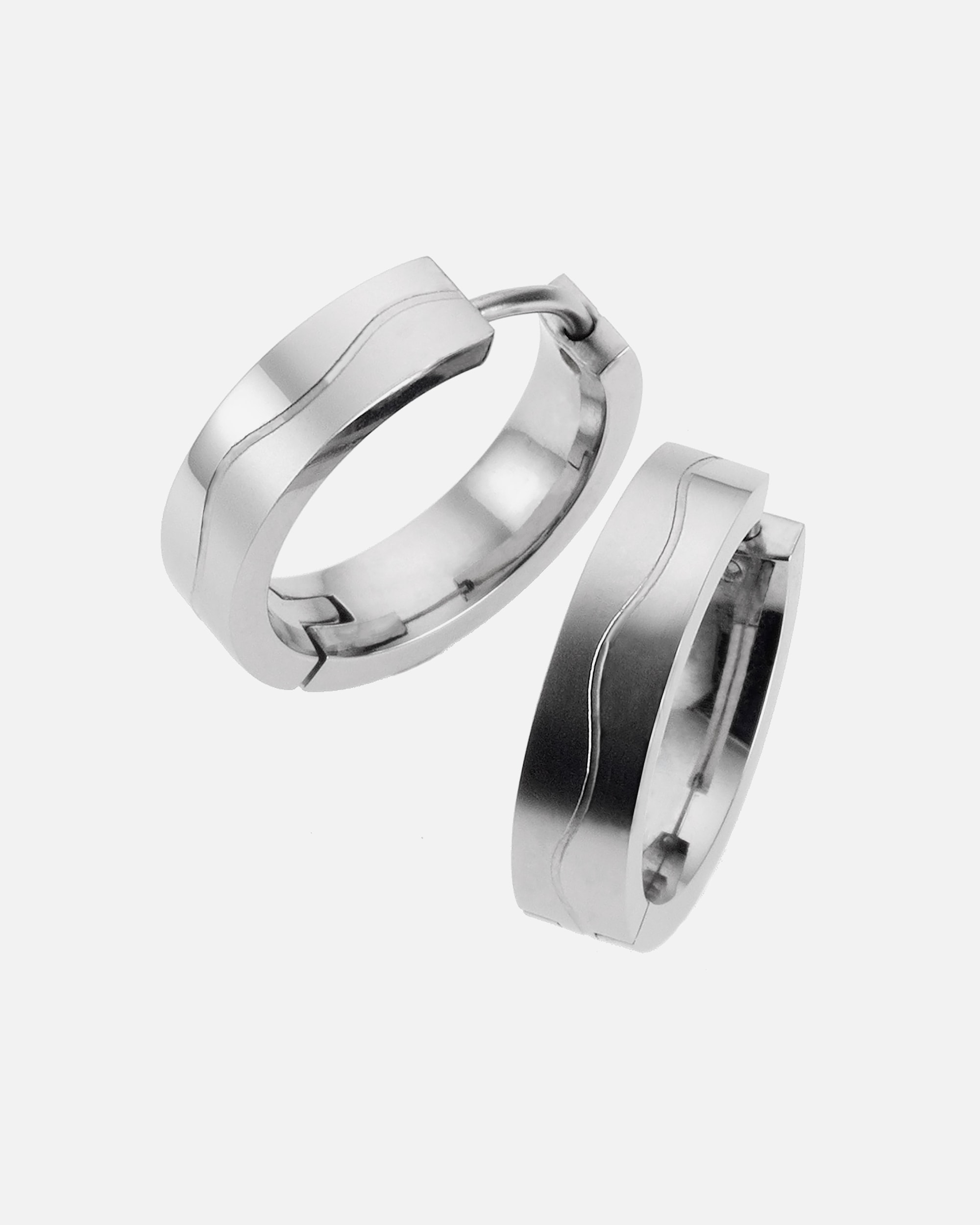 Creolen für Unisex Zeeme Ohrringe Edelstahl grau