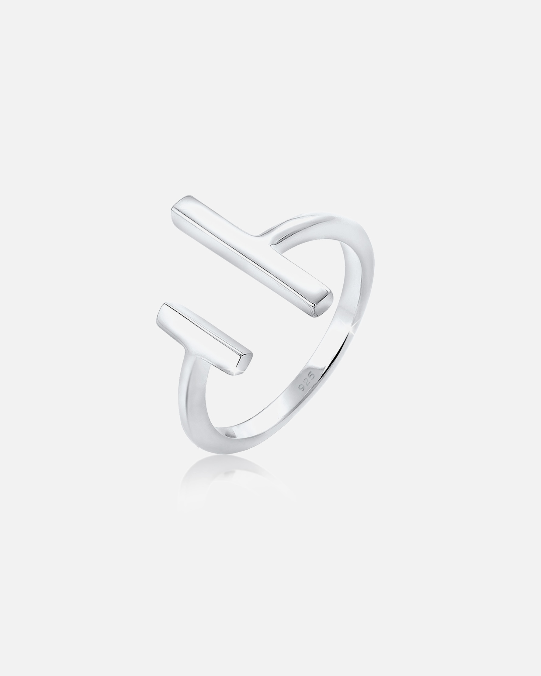Ring für Weiblich Elli Geo Stab Minimal Trend Blogger 925 Sterling Silber Silber