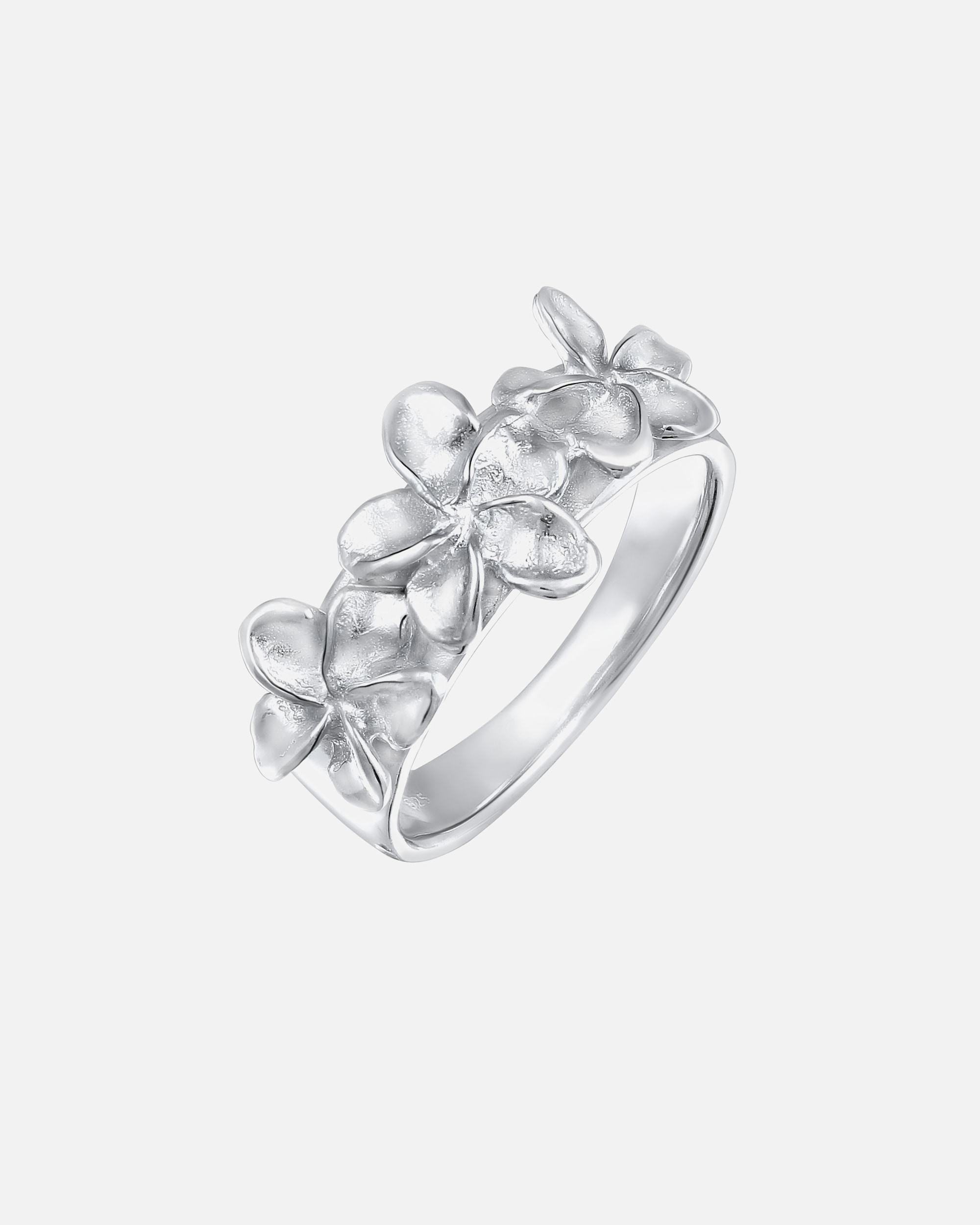 Ring für Weiblich Nenalina Damenring Blume Floral Statement 925 Silber 54