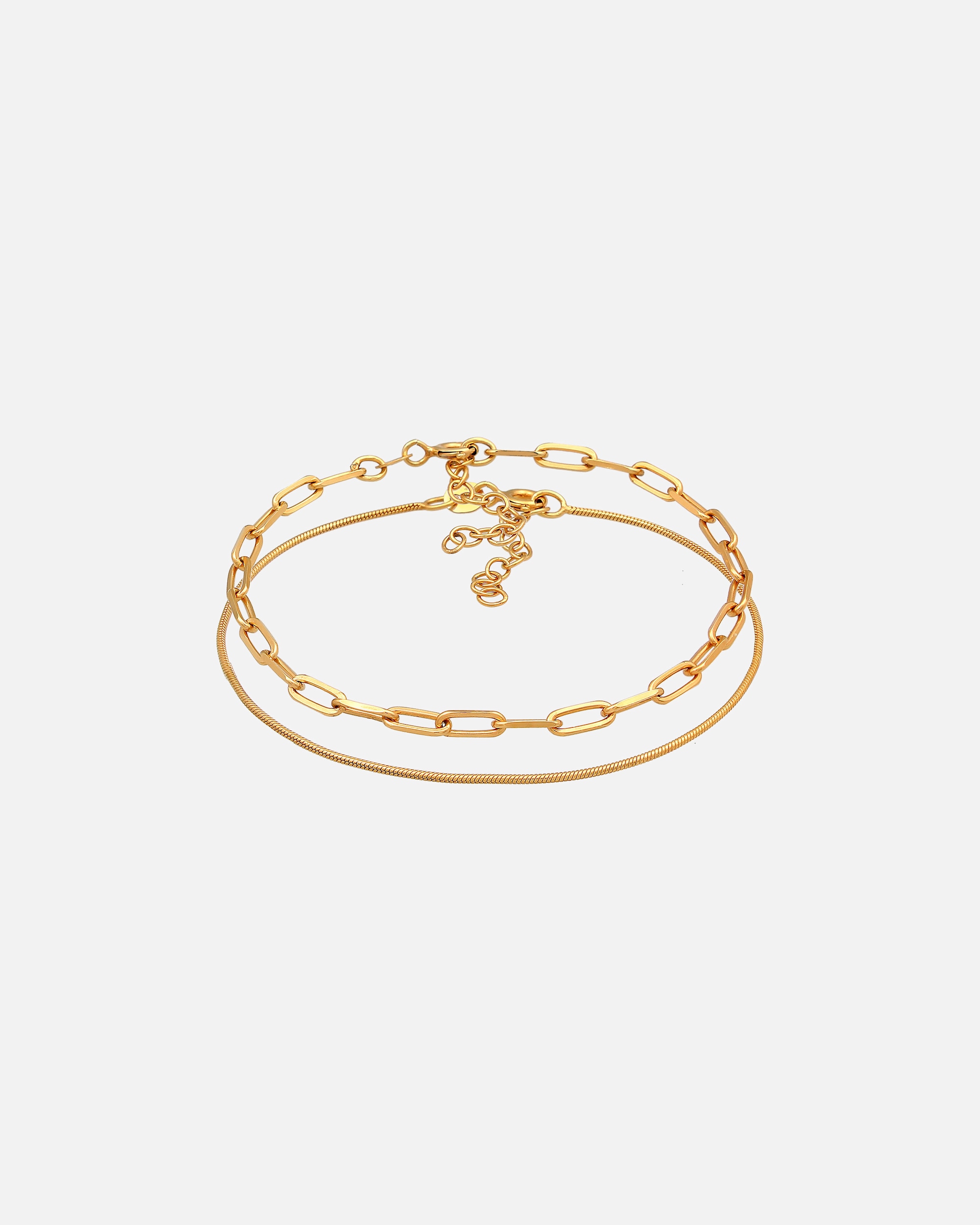 Armband für Weiblich Elli PREMIUM Glieder Basic Schlangenkette 2er Set 925 Silber 1 Stück