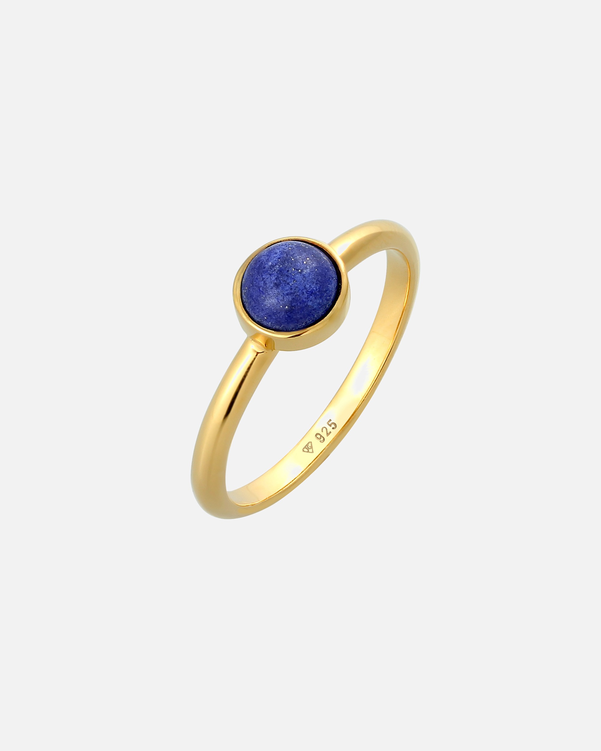 Ring für Weiblich Elli PREMIUM Lapis Lazuli Edelstein Solitär 925 Silber 56