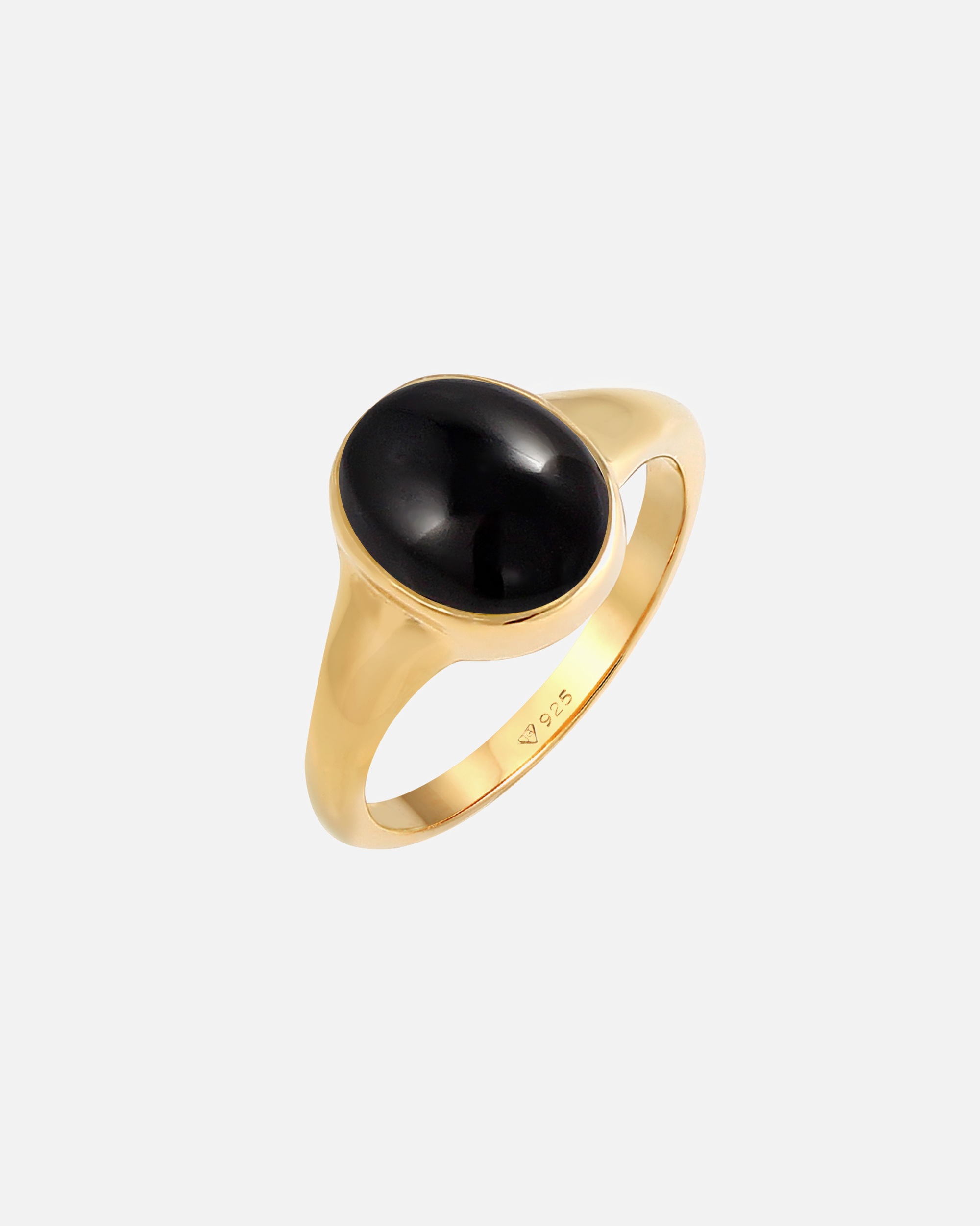 Ring für Weiblich Elli Siegelring Onyx Oval klassik 925 Silber 54