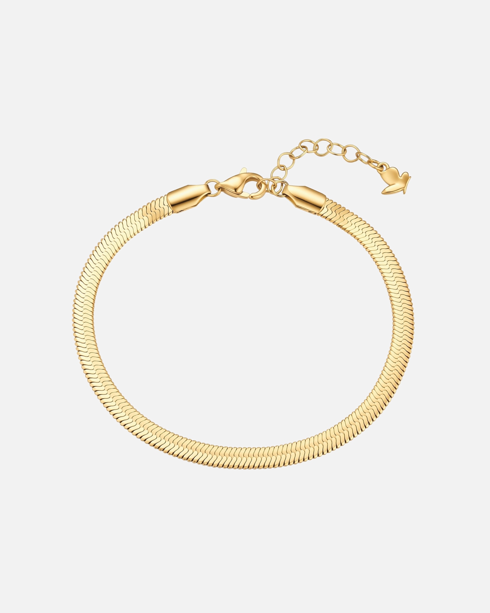 Armband für Weiblich Armband aus Edelstahl in Gelbgold 17,0 cm Basislänge + 3,0 cm Verlängerung