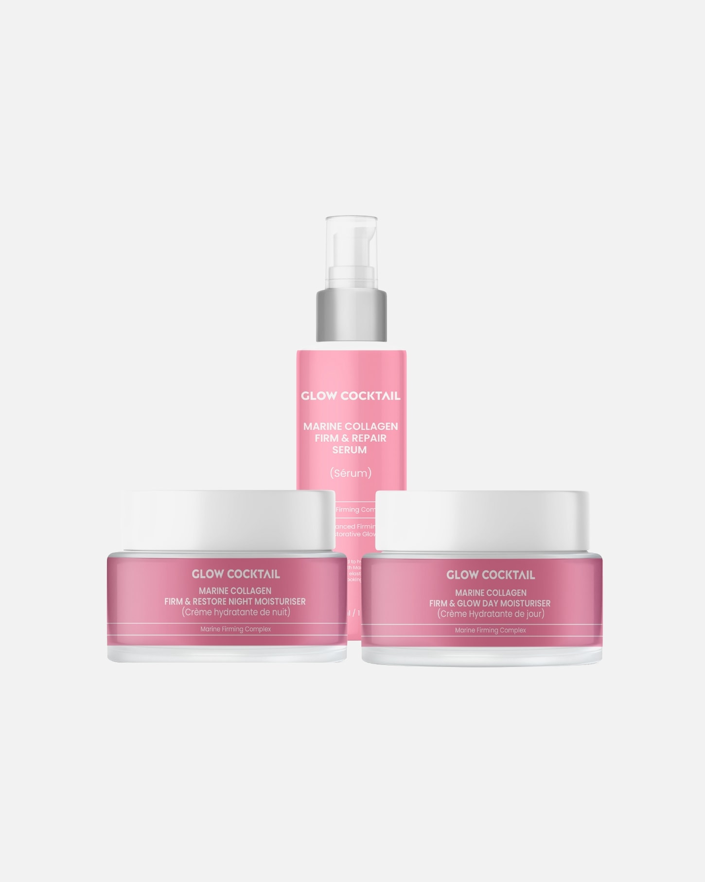 Gesichtspflegeset für Weiblich Glow Cocktail Collagen Komplett Set 1 Stück
