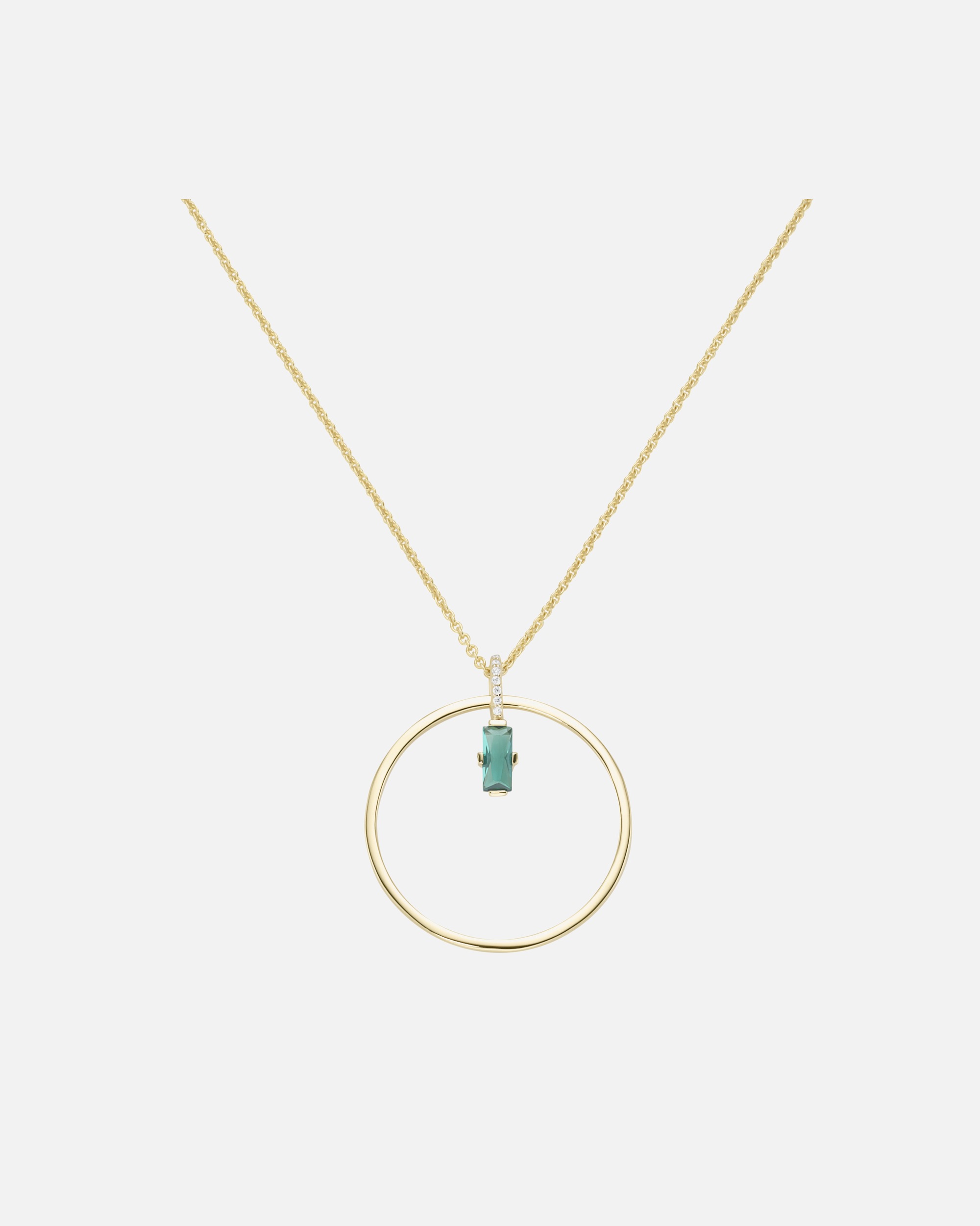 Halskette für Weiblich Giorgio Martello Milano Kette Anhänger mit Zirkonia und Kristallstein, vergoldet, Silber 925 45 cm