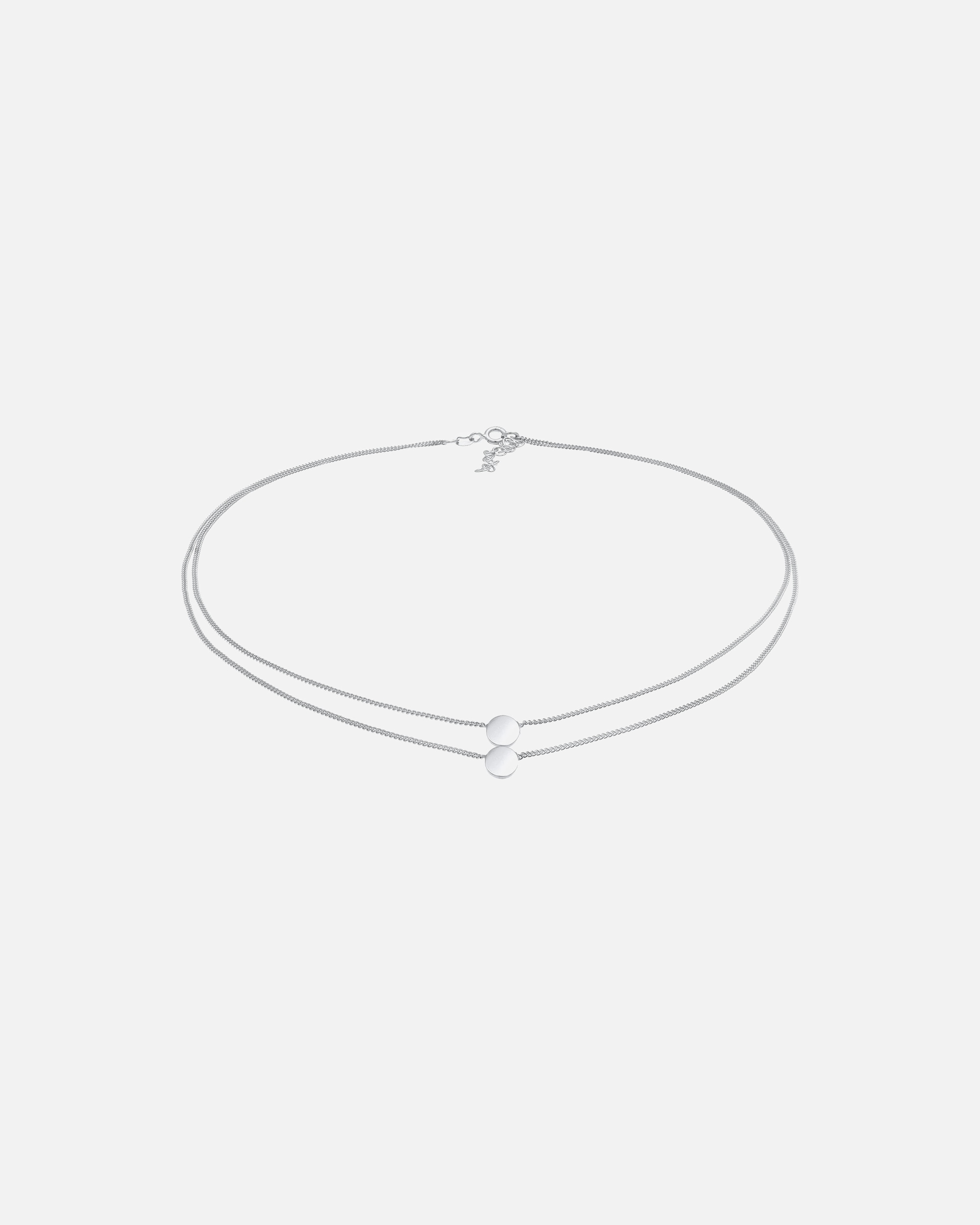 Halskette für Weiblich Elli Choker Layering Disc Kreis Geo 925 Silber 1 Stück