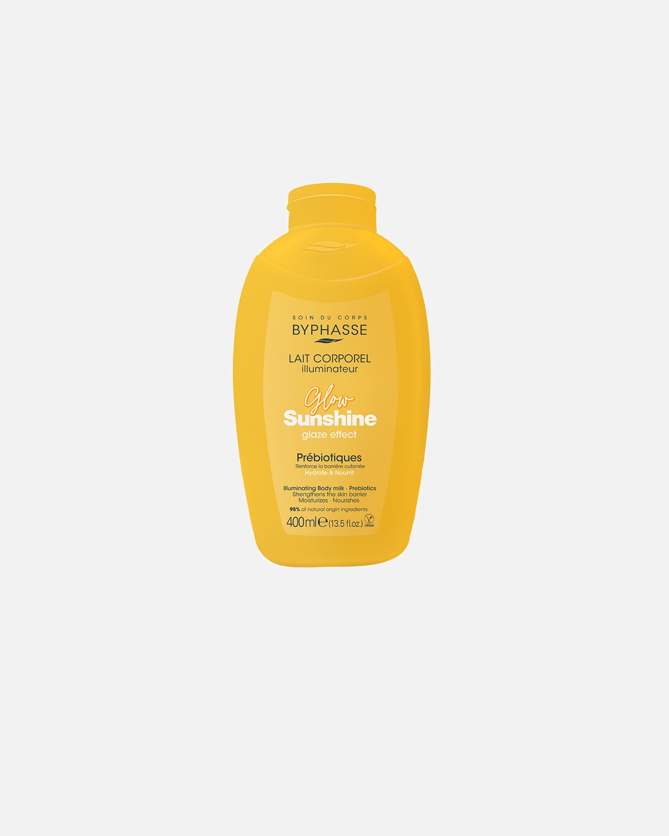 Bodylotion für Unisex Byphasse GLOW SUNSHINE – aufhellende Körperlotion mit Präbiotika 400 ml