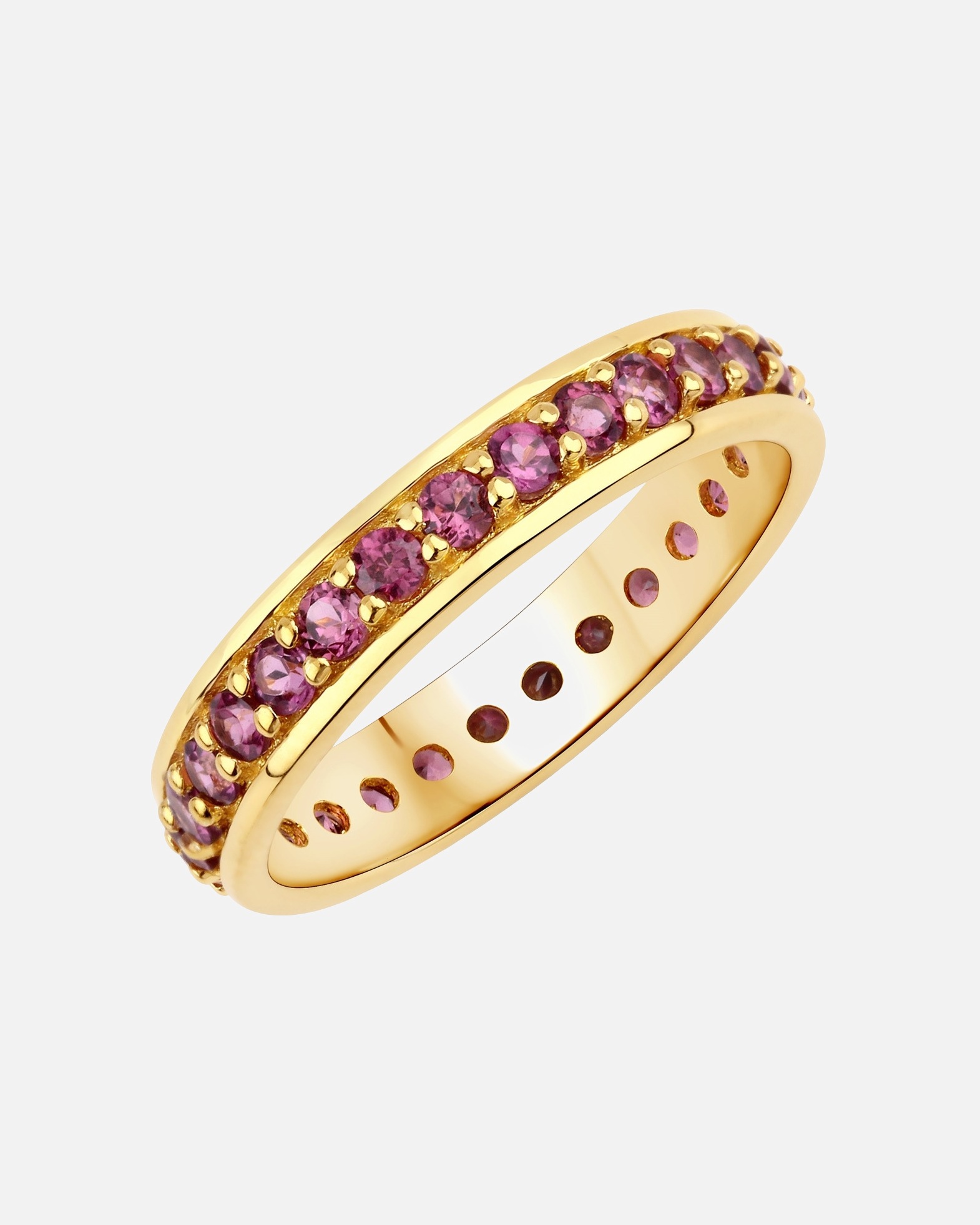Ring für Weiblich Rafaela Donata Ring Sterling Silber Rhodolith in Gelbgold 60