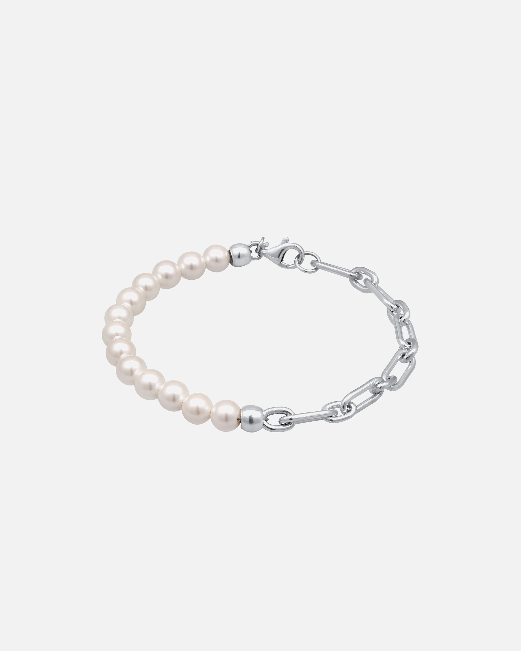 Armband für Weiblich KUZZOI Muschelkernperlen Gliederkette 925 Sterling Silber 1 Stück