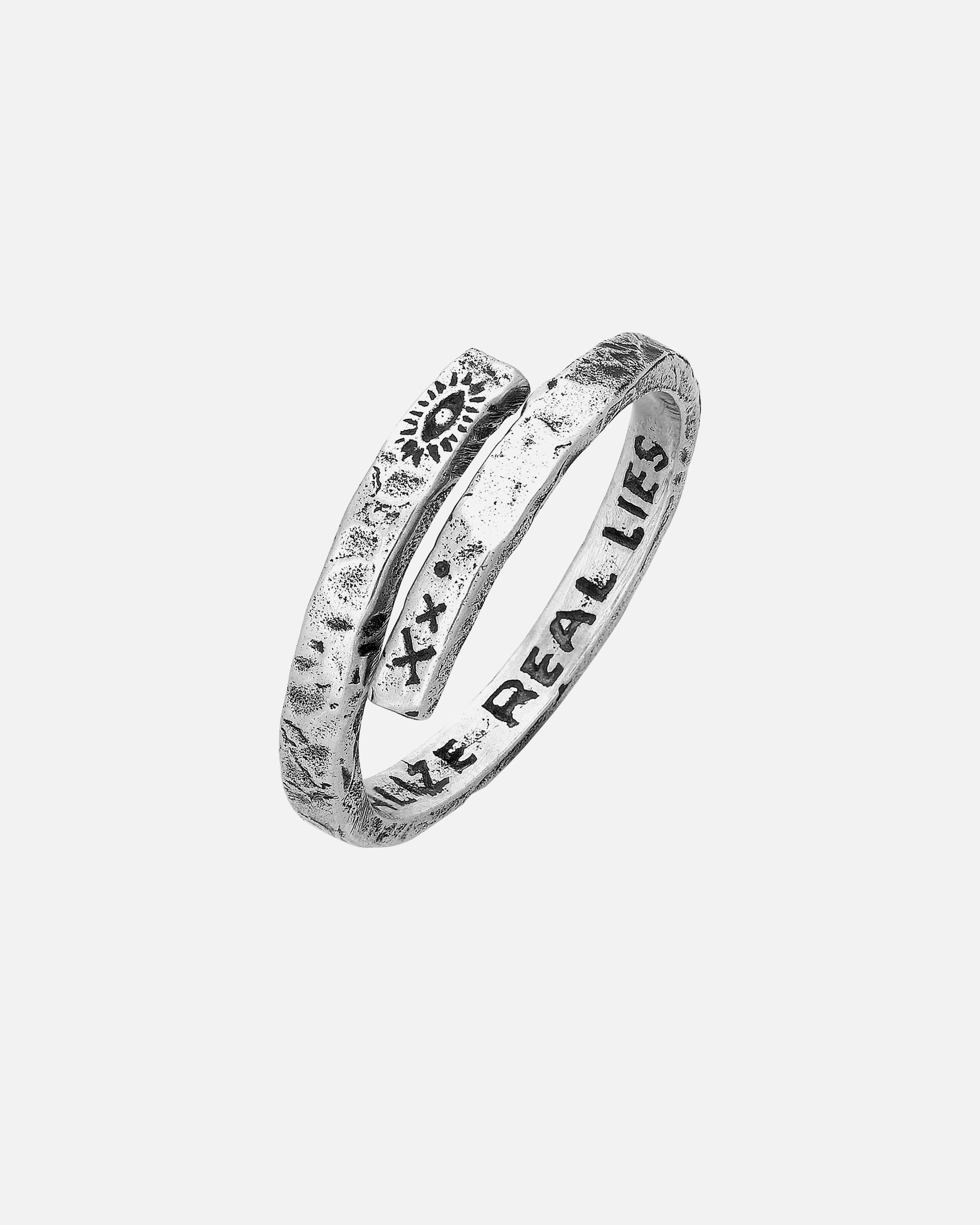 Ring für Männlich Haze & Glory Default Brand Line Herren - Twisted Eye 925 Silber 54
