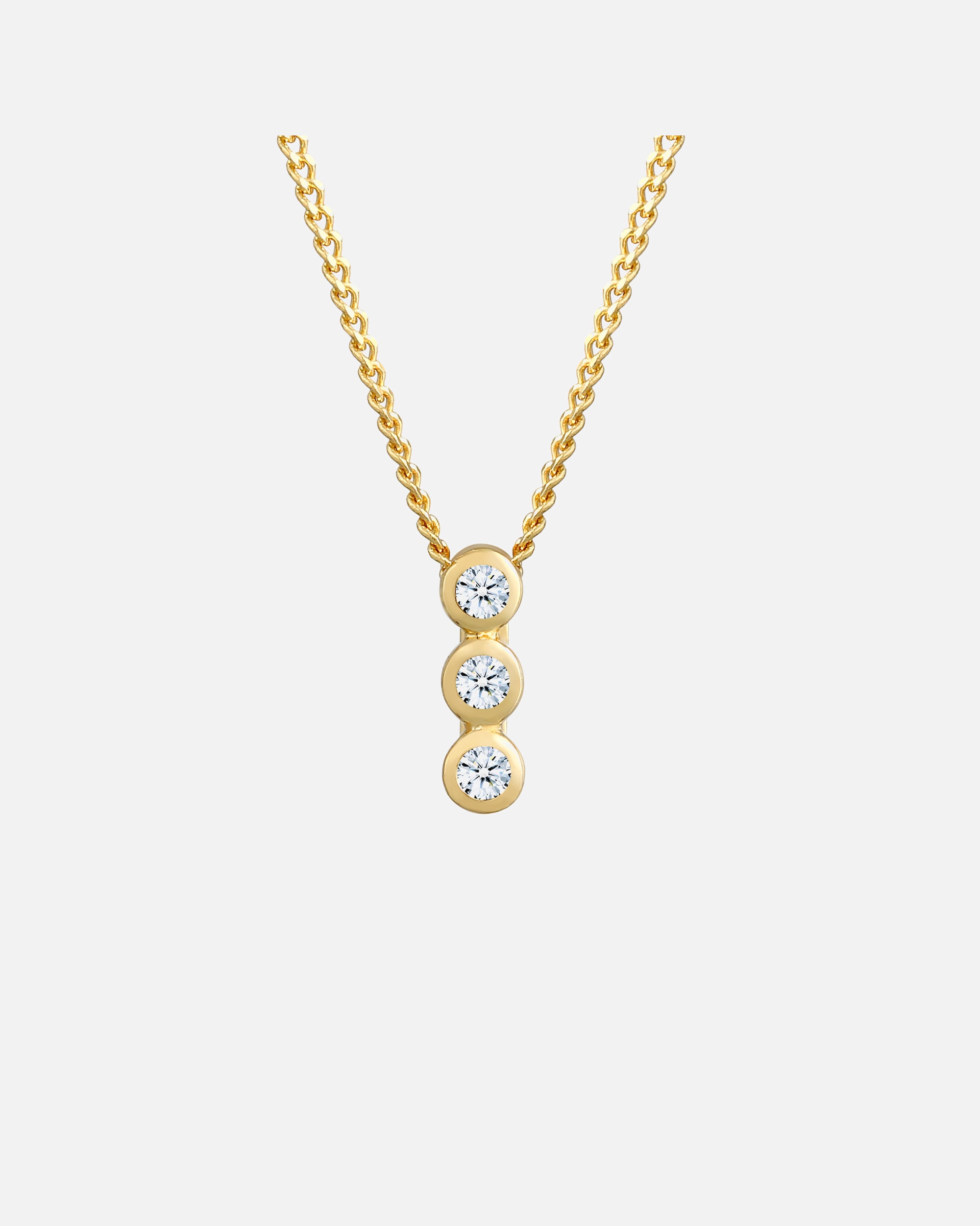Halskette für Weiblich Elli DIAMONDS Kreis Geo Trio Diamant (0.045 ct.) 585 Gelbgold 1 Stück