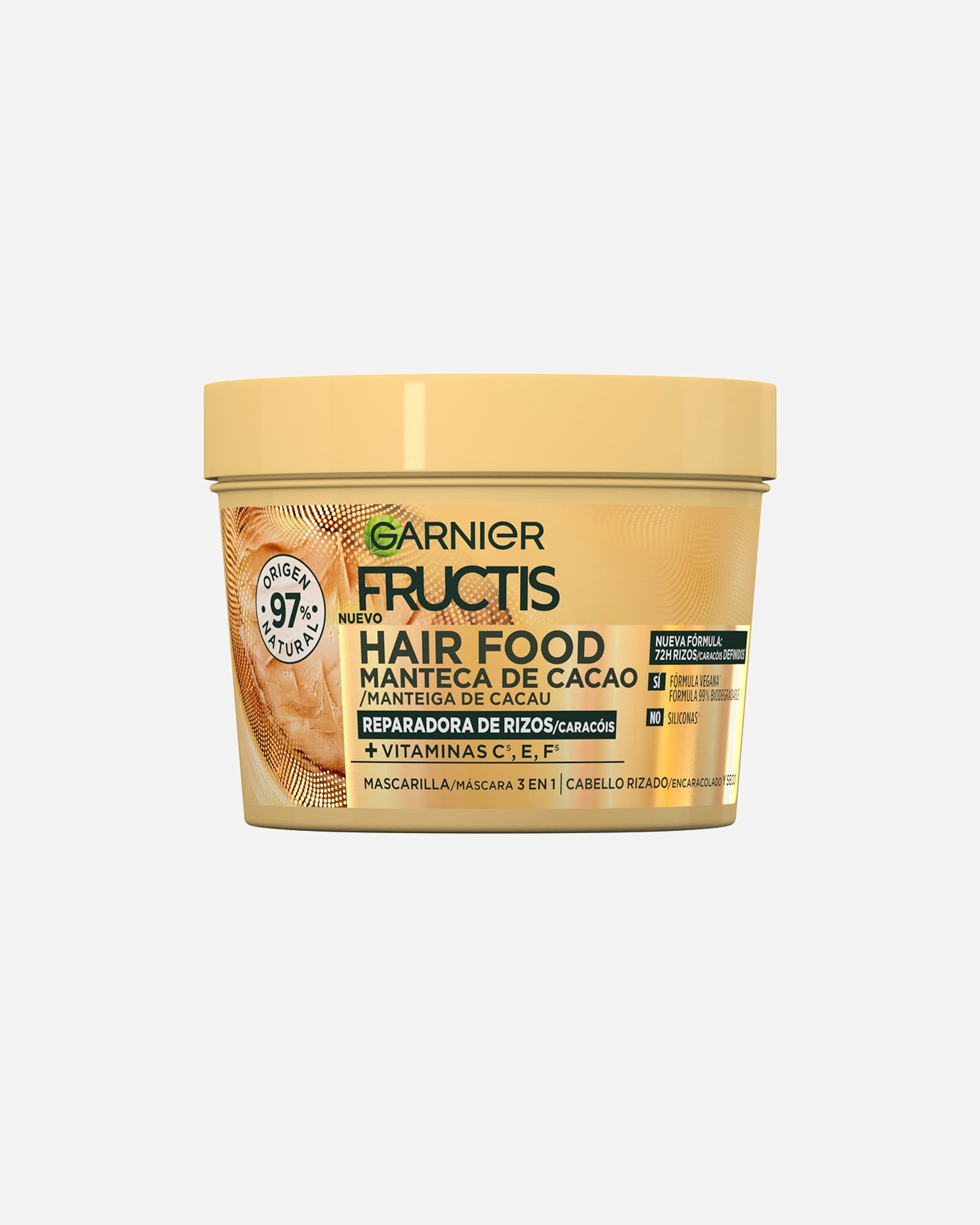 Haarmaske für Unisex Garnier FRUCTIS HAIR FOOD KAKAOBUTTER Maske für gepflegte Locken 390 ml