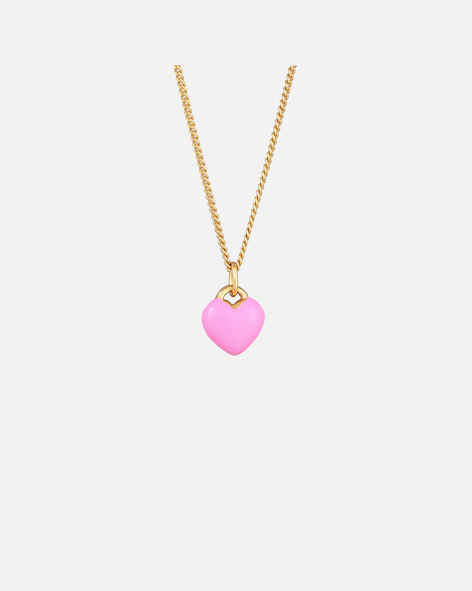 Halskette für Weiblich Elli Kinder Herz Rosa Emaille 925 Silber 1 Stück