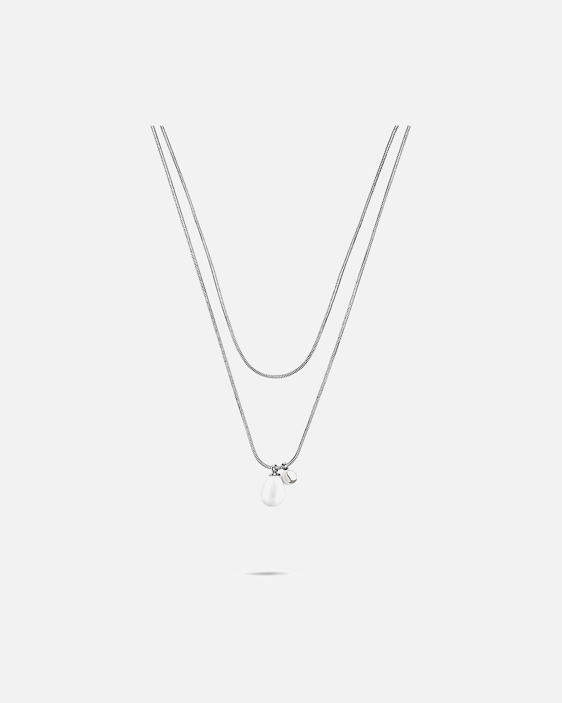 Kette für Weiblich s.Oliver Kette Edelstahl, Perle One Size