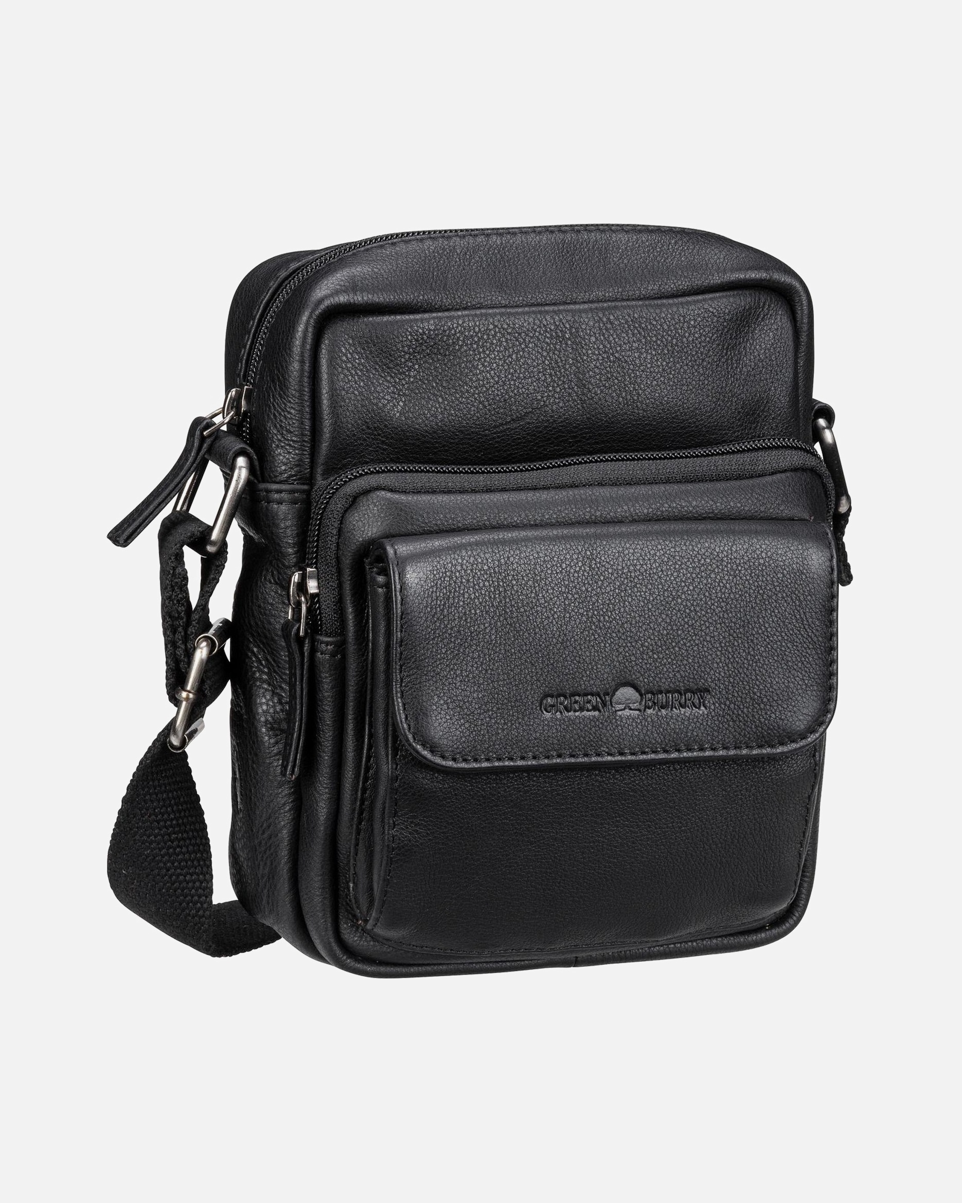 Umhängetasche für Unisex Greenburry Umhängetasche Vintage 1542 Travel Schwarz