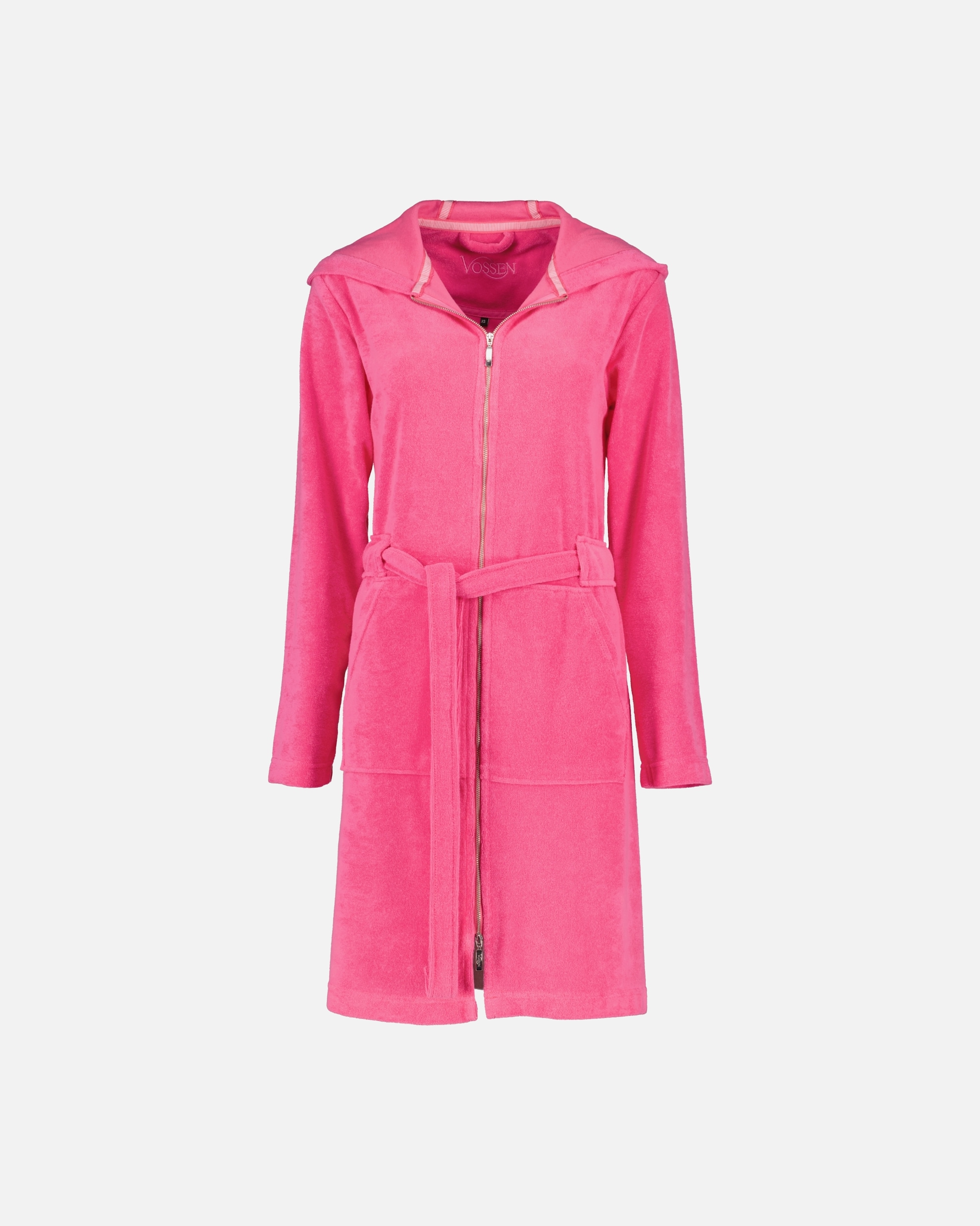 Bademantel für Unisex Vossen Vossen Bademäntel Damen Kurzmantel mit Kapuze Tampa prim rose - 3750 XS