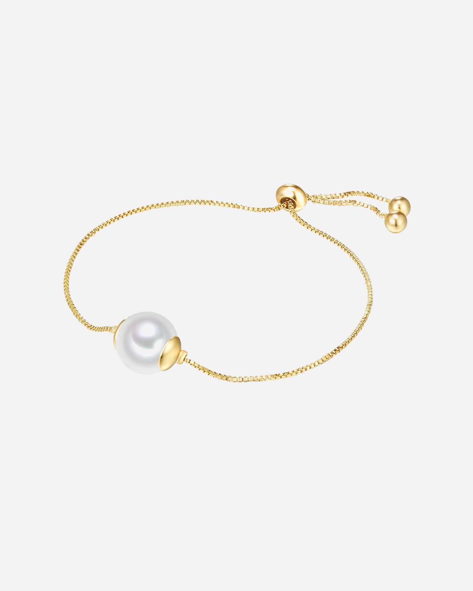 Armband für Weiblich Lulu & Jane Perlen-Armband Messing Muschelkernperle in Roségold 1 Stück