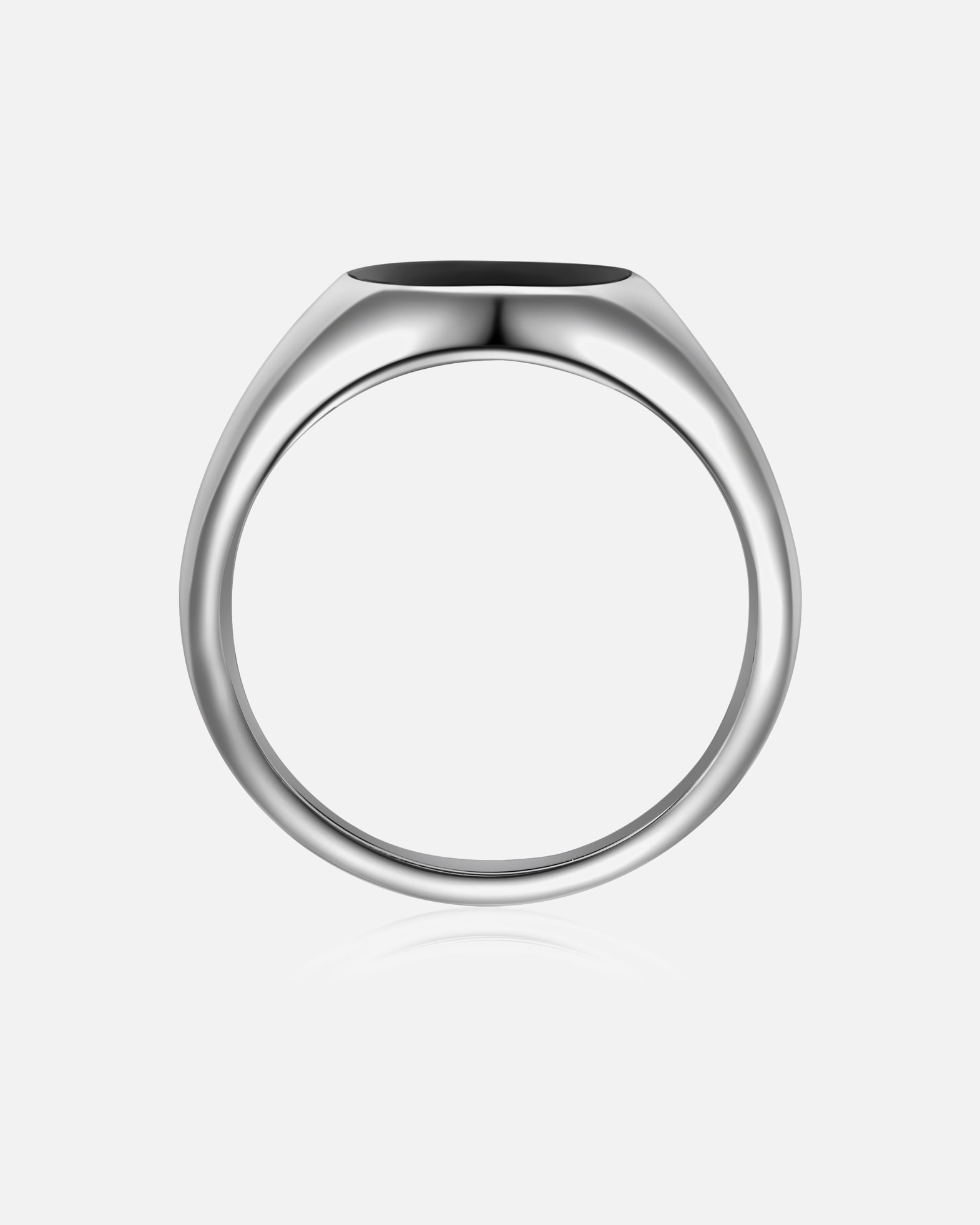 Ring für Männlich True Rebels Ring aus Edelstahl in silber mit Achat 62