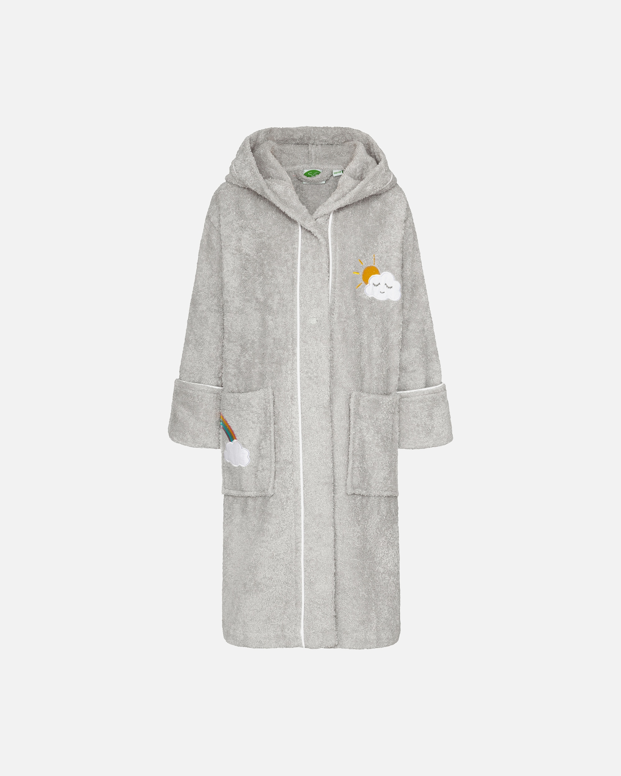 Bademantel für Unisex Smithy Smithy Kinderbademäntel Kinder Wolkenweich Wolke grau 1 Stück