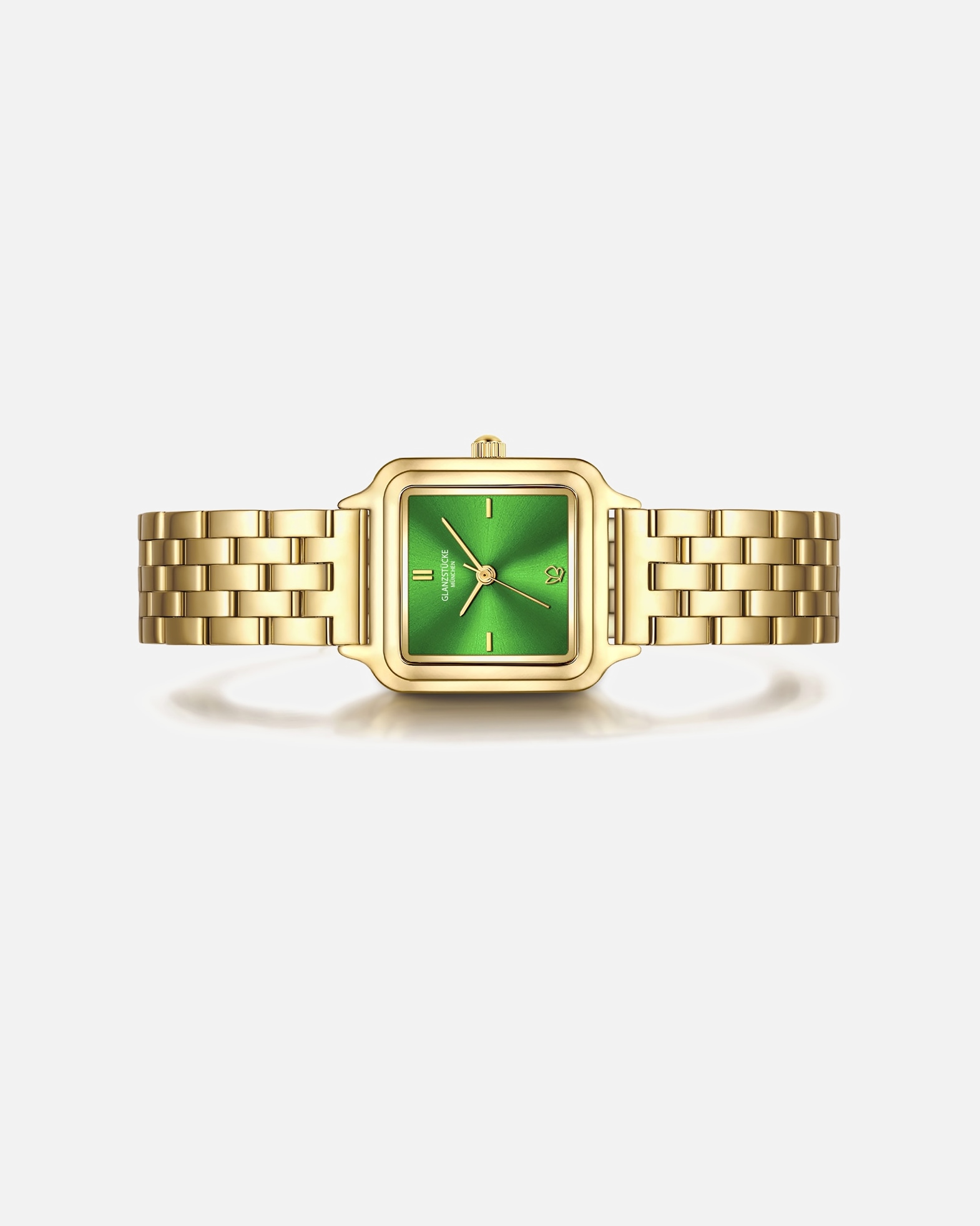 Uhr für Weiblich Glanzstücke München Armband-Uhr aus Edelstahl in gelbgold 25,0x32,0 mm