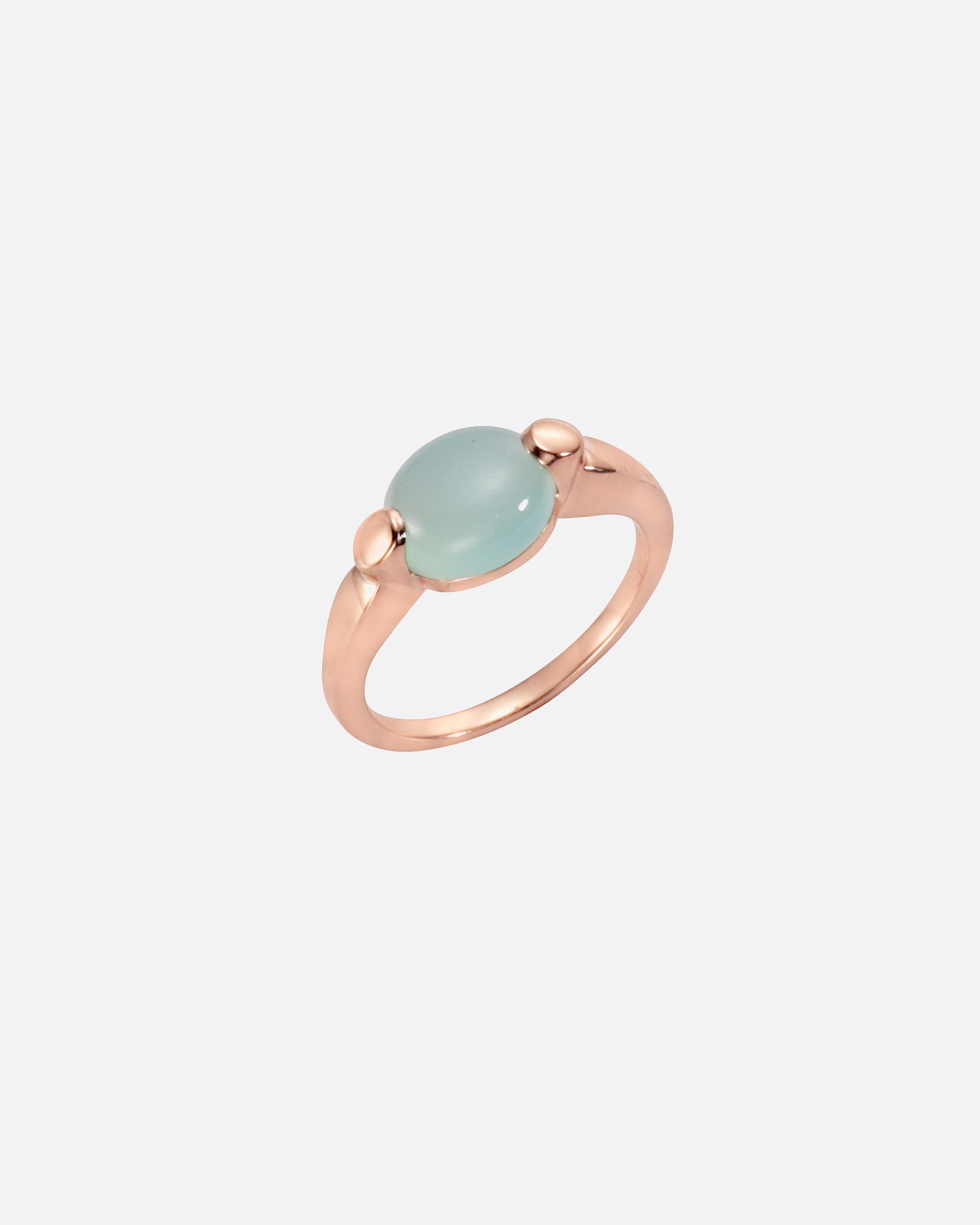 Ring für Weiblich Jamelli Ring 925/- Sterling Silber Chalcedon blau 2,75ct. 052 (16,6)