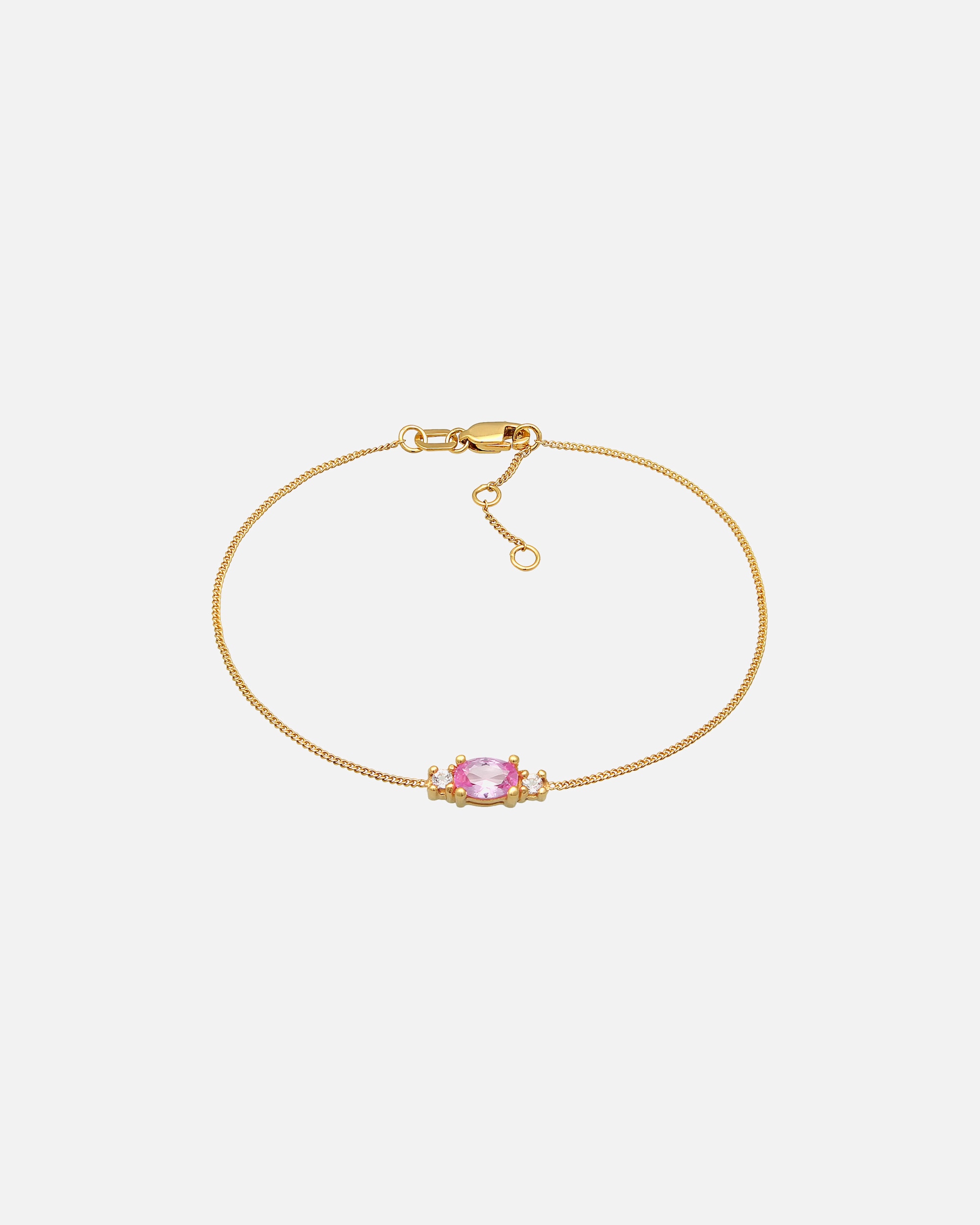 Armband für Weiblich Haze & Glory Default Brand Line Synthetischer Saphir Topas 375er Gelbgold 16