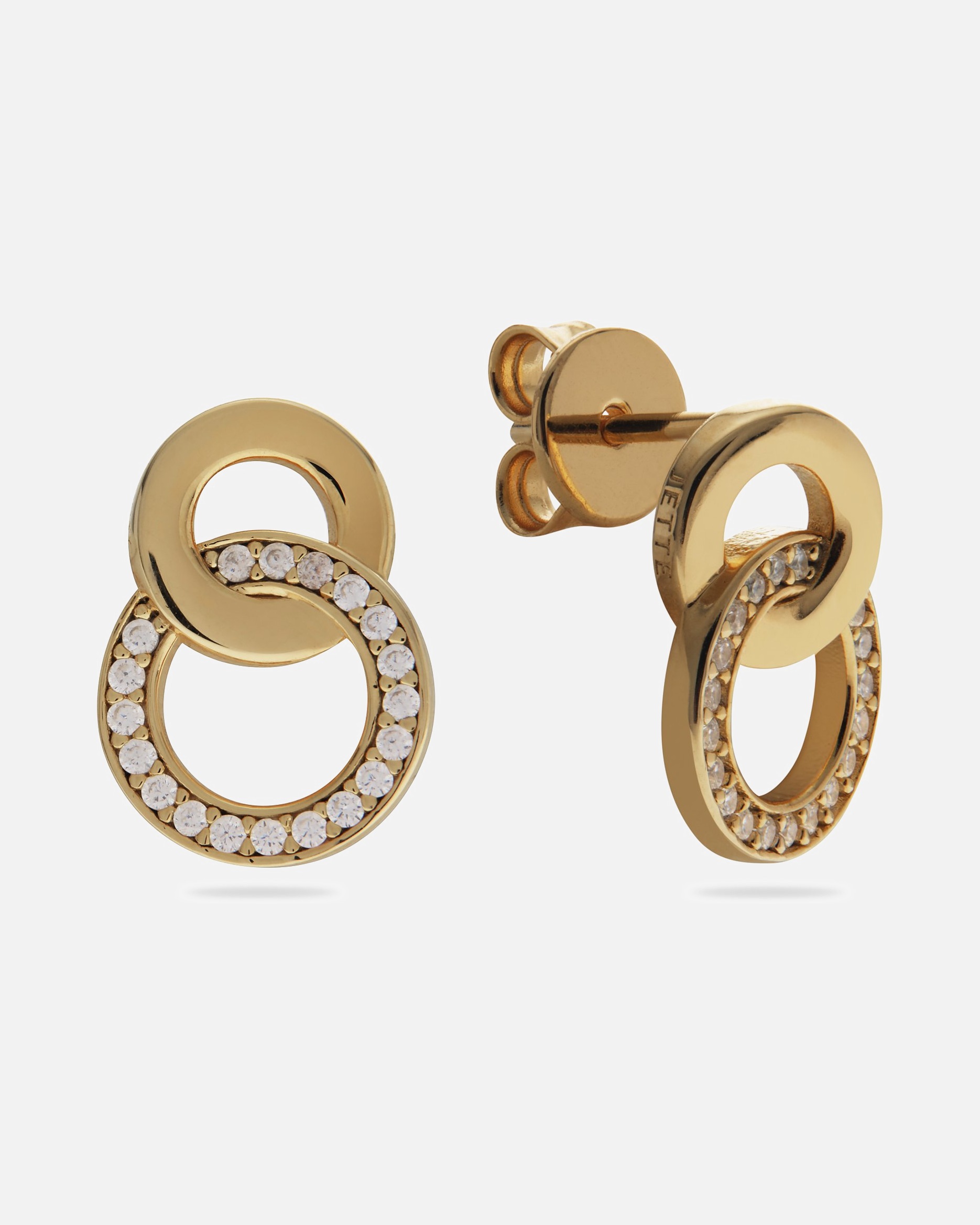 Ohrringe für Weiblich Jette Ohrhänger 925er Silber, recycelt gelbgold