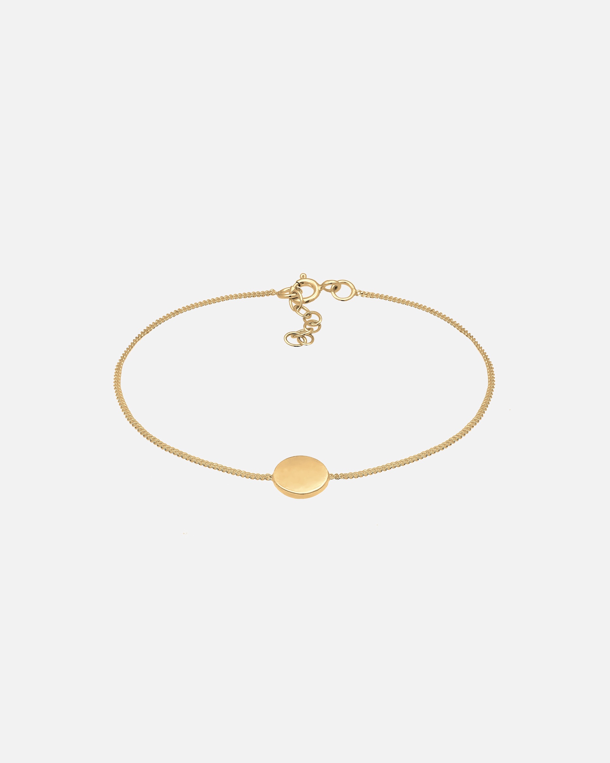 Armband für Weiblich Elli Kreis Plättchen Glanz Basic Geo 925 Silber 1 Stück