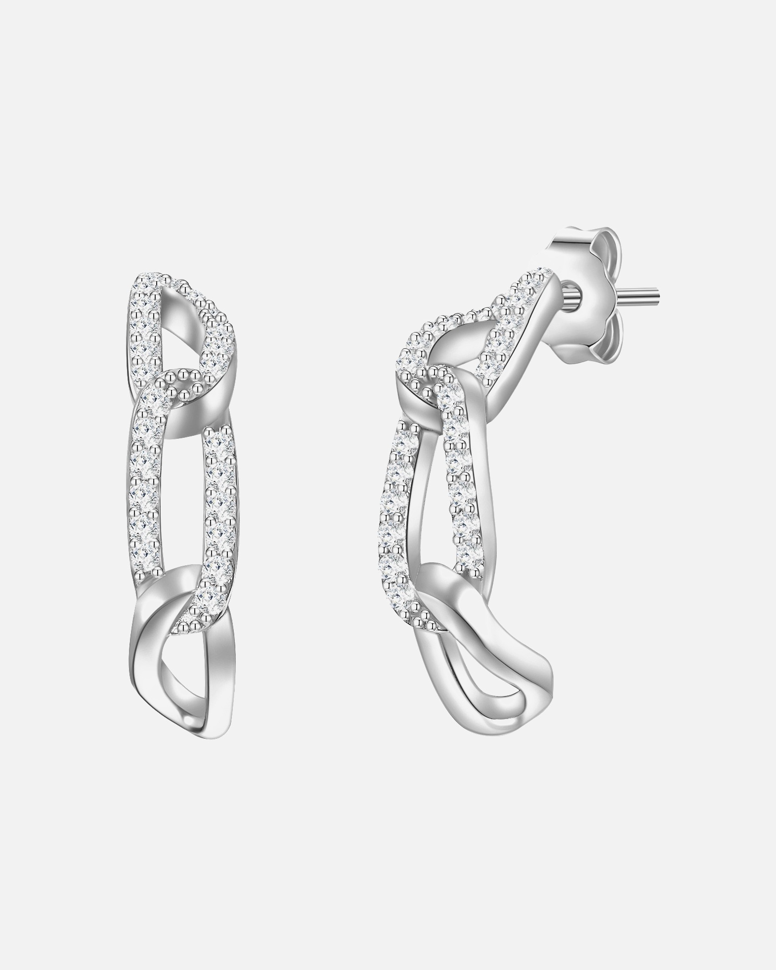 Creolen für Weiblich Glanzstücke München Creolen Sterling Silber Zirkonia in Silber 1 Stück