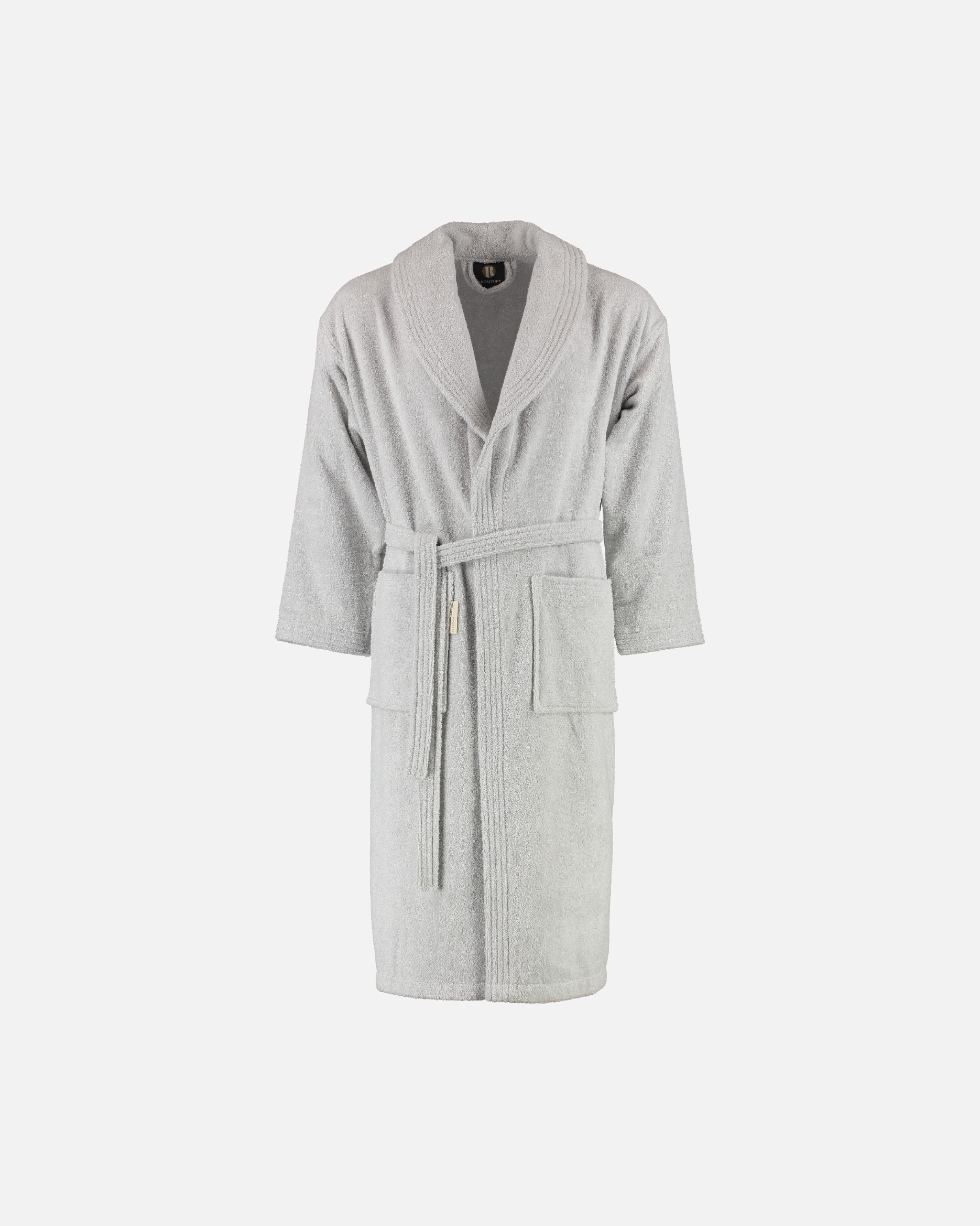 Bademantel für Unisex Rhomtuft Bademäntel unisex Schalkragen Sir & Lady perlgrau - 11 S