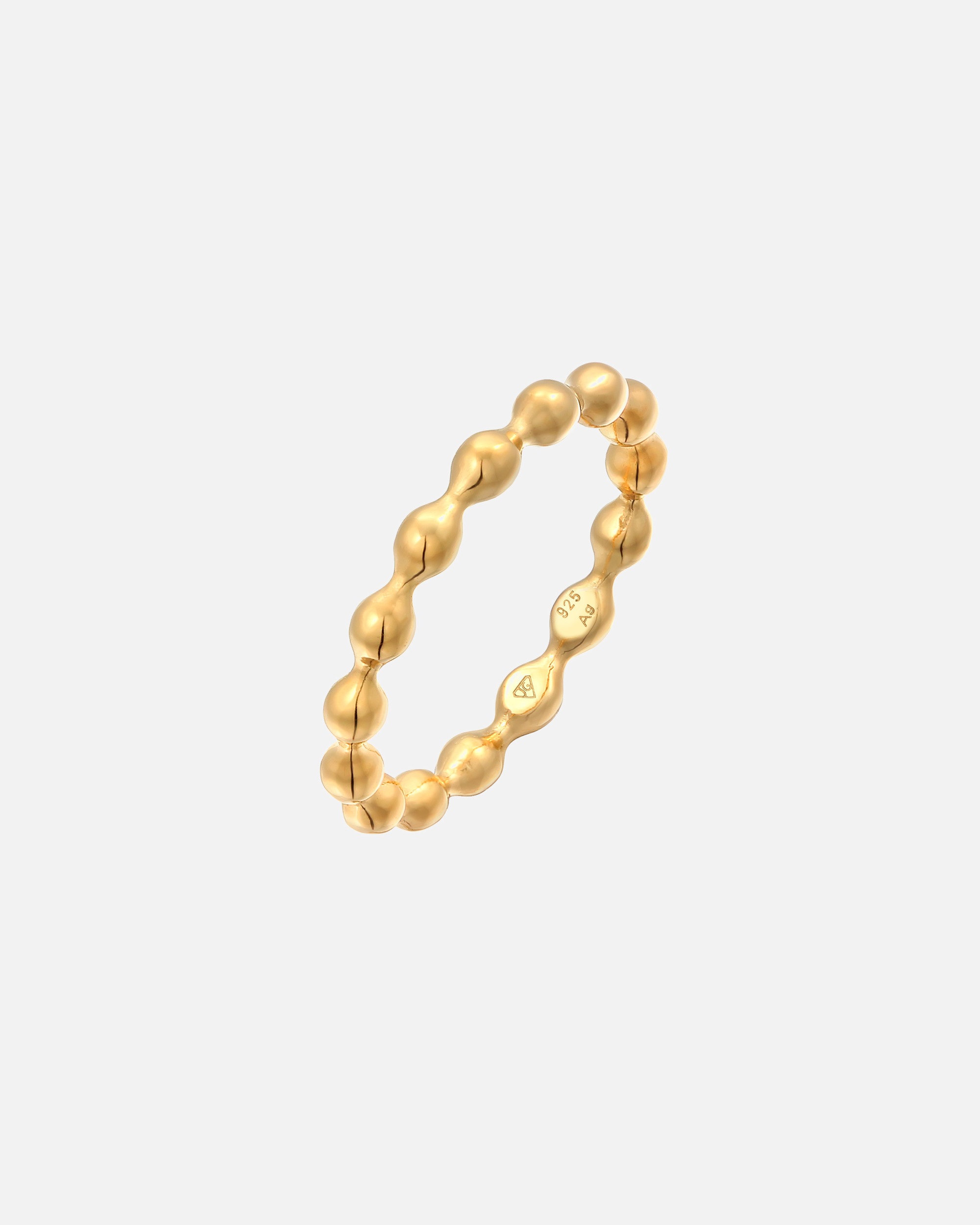 Ring für Weiblich Elli Kugel Dots Stapelring Schlicht 925 Silber 56