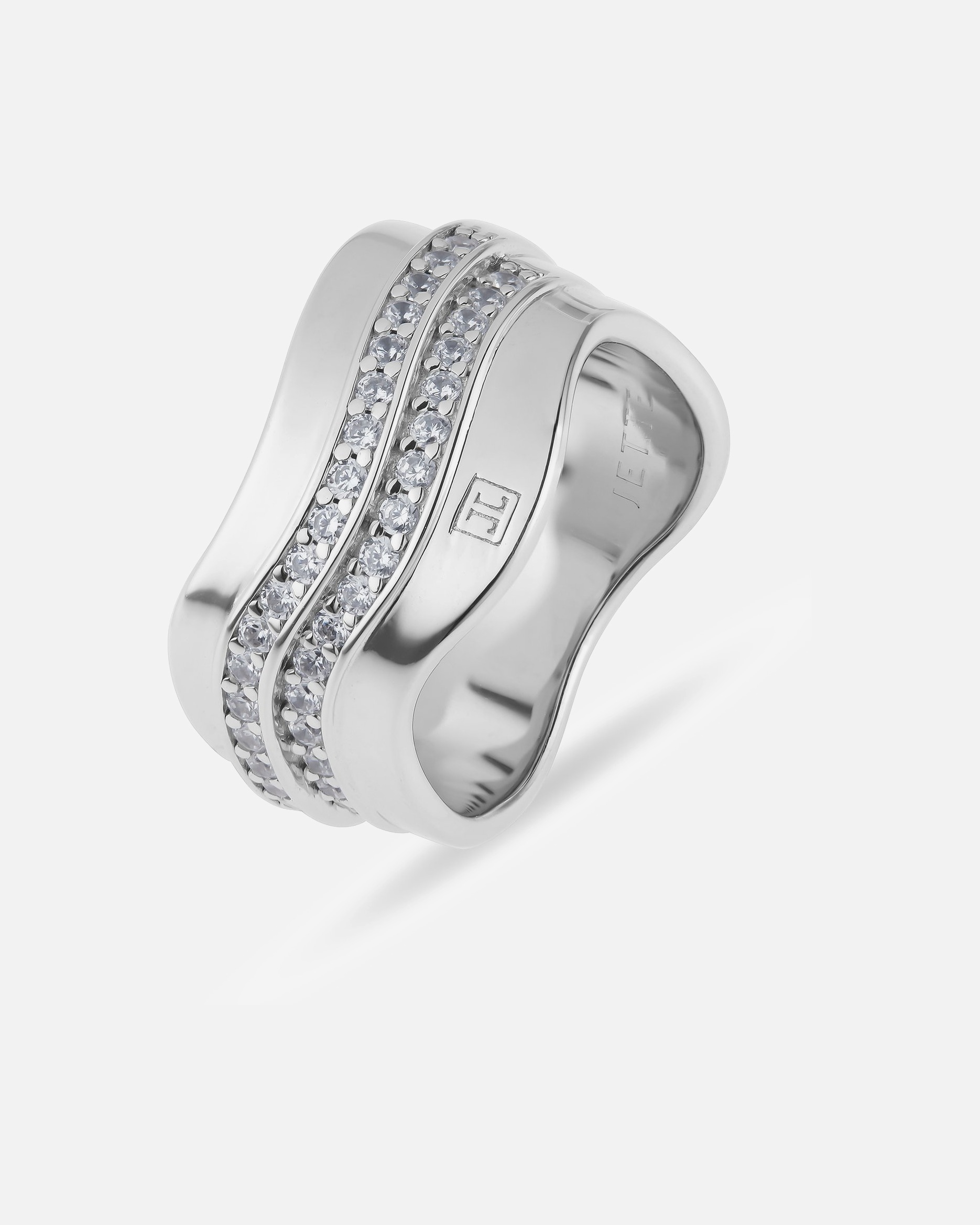 Ring für Weiblich Jette Damenring 925er Silber, recycelt 59