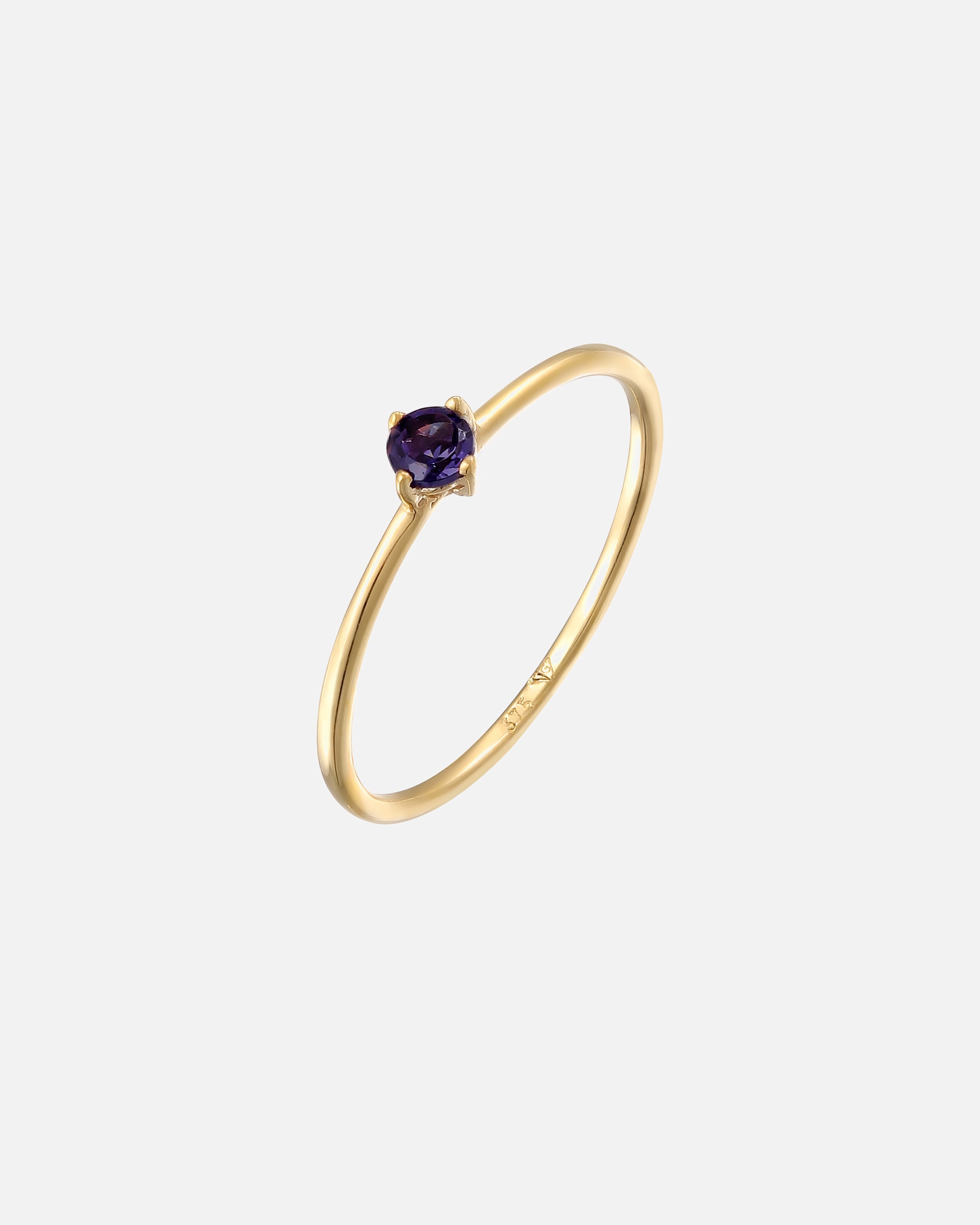 Ring für Weiblich Elli PREMIUM Ring mit Lolite Edelstein 375 Gelbgold 1 Stück