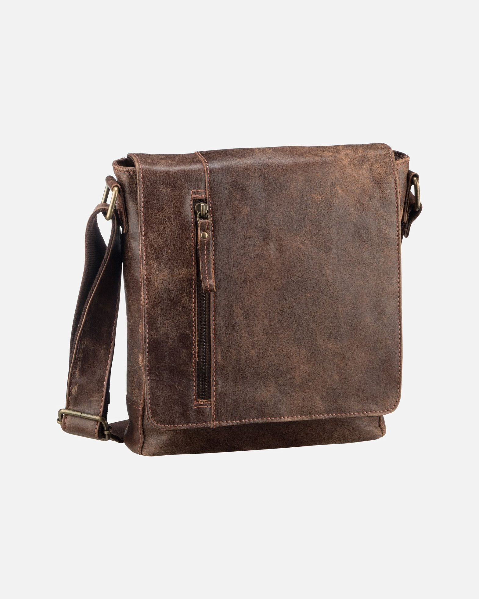 Umhängetasche für Männlich Harold's Bodybag Crunchy 2182 Kuriertasche hoch M Braun