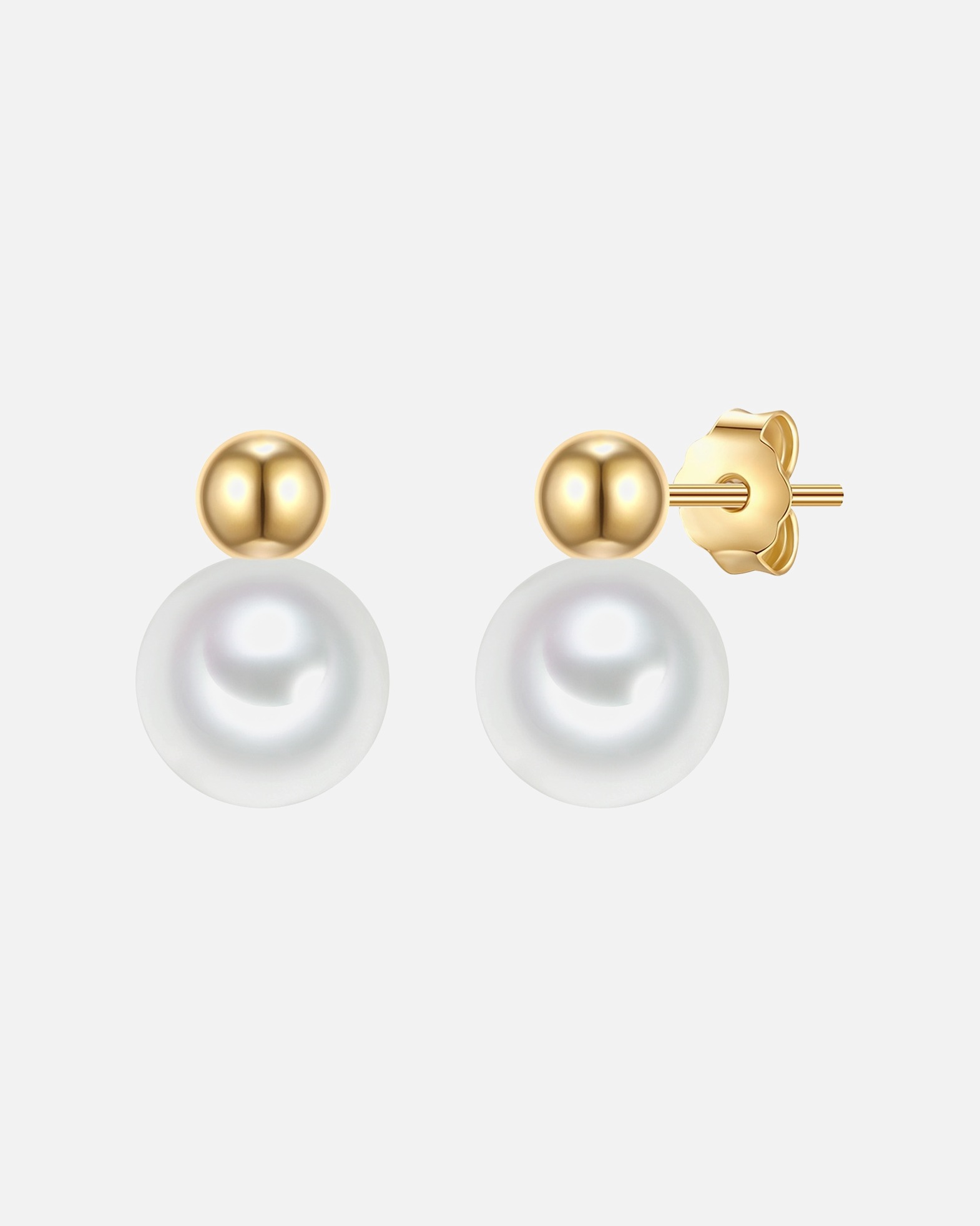 Ohrringe für Weiblich Valero Pearls Perlen-Ohrstecker Sterling Silber Süßwasser-Zuchtperle in Silber 1 Stück