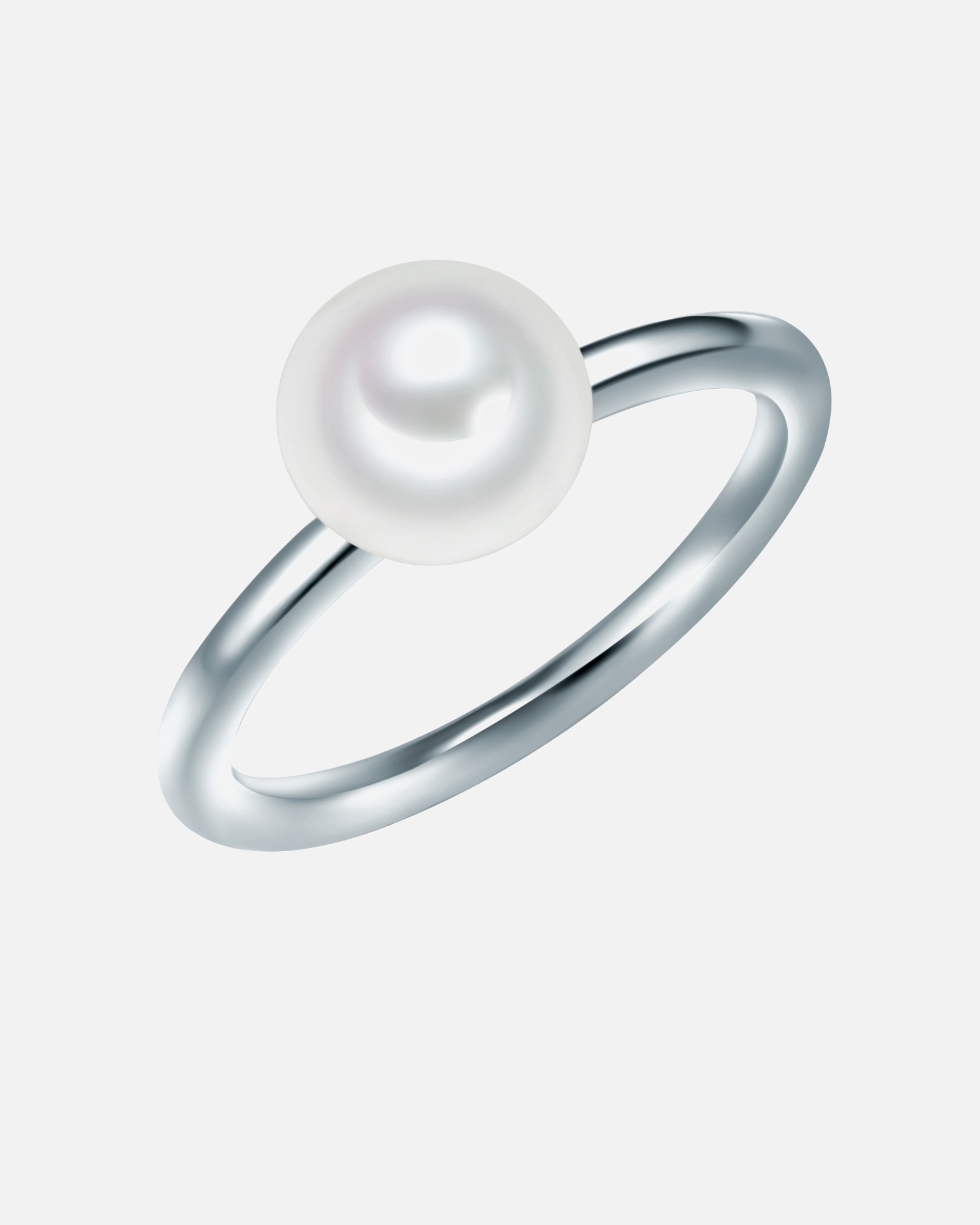 Ring für Weiblich Valero Pearls Ring Sterling Silber Süßwasser-Zuchtperle in Silber 58