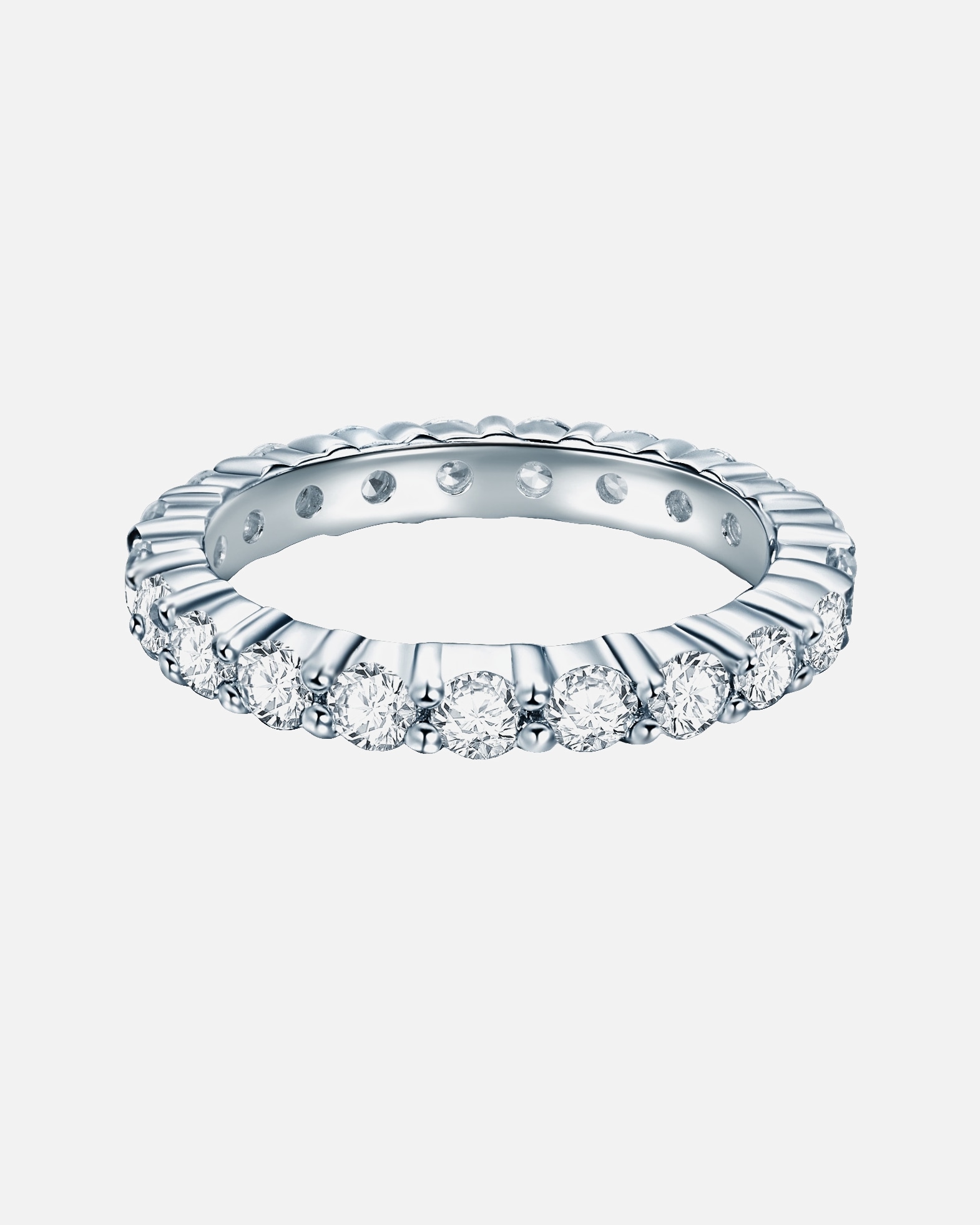Ring für Weiblich Trilani Ring aus Sterling Silber in silber mit Zirkonia 52
