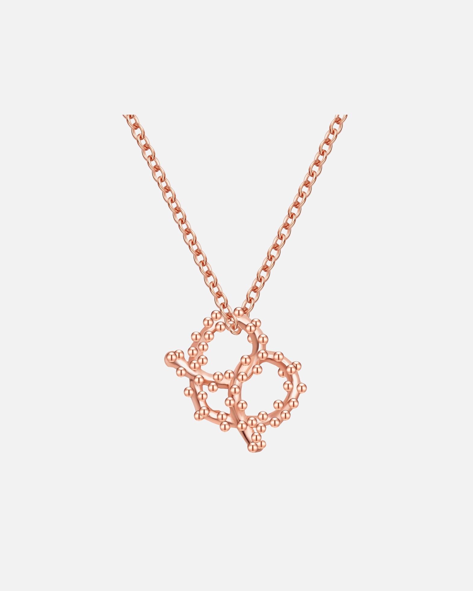 Halskette für Weiblich Glanzstücke München Halskette Herz-Breze aus Edelstahl in Roségold 40,0 cm Basiskette + 5,0 cm Verlängerung