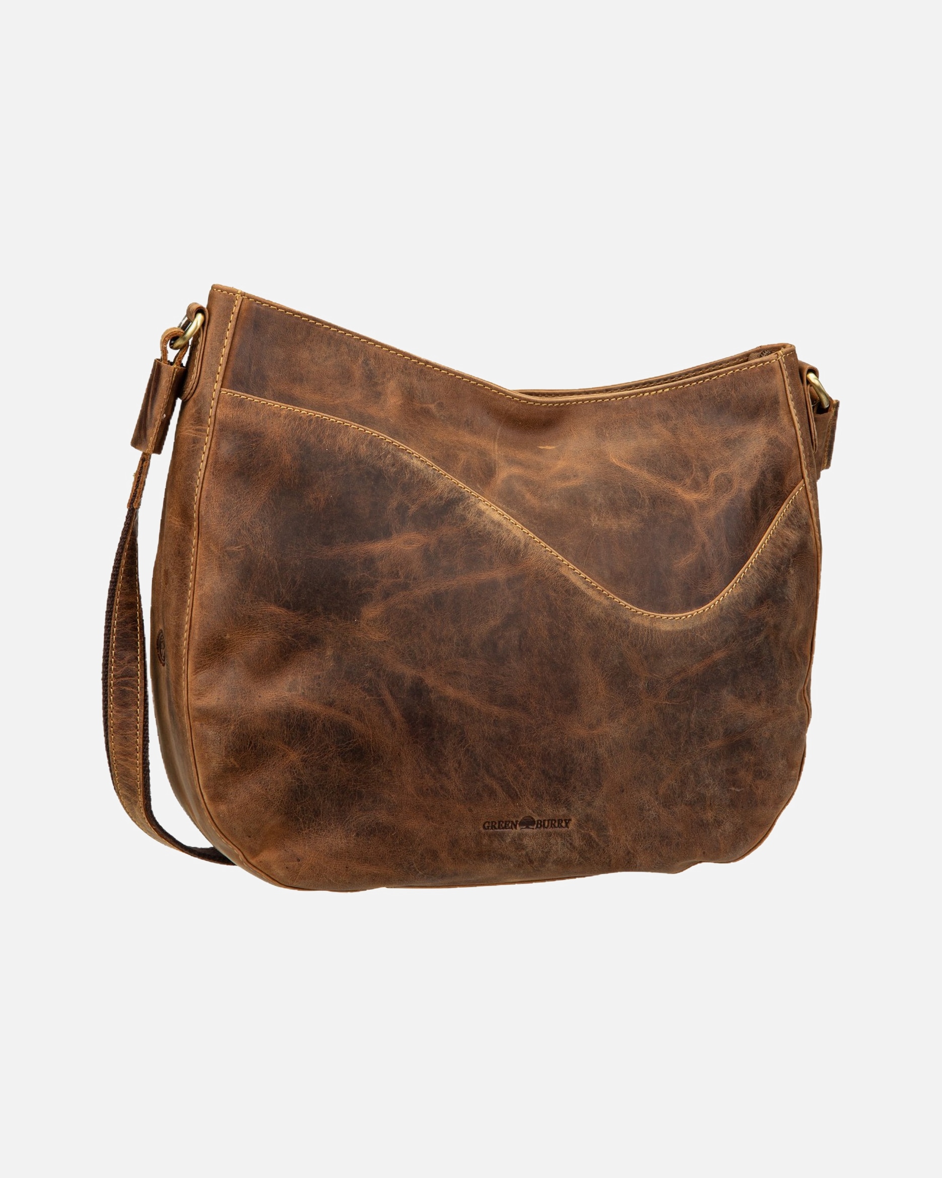 Handtasche für Weiblich Greenburry Handtasche Vintage Wave Hobo braun