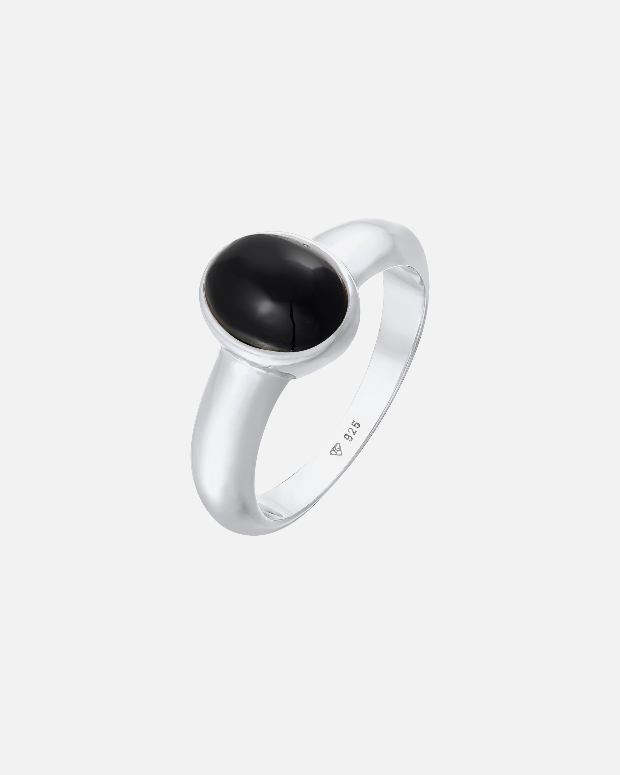 Ring für Männlich KUZZOI Herren Siegelring Onyx Oval Basic 925 Silber 1 Stück