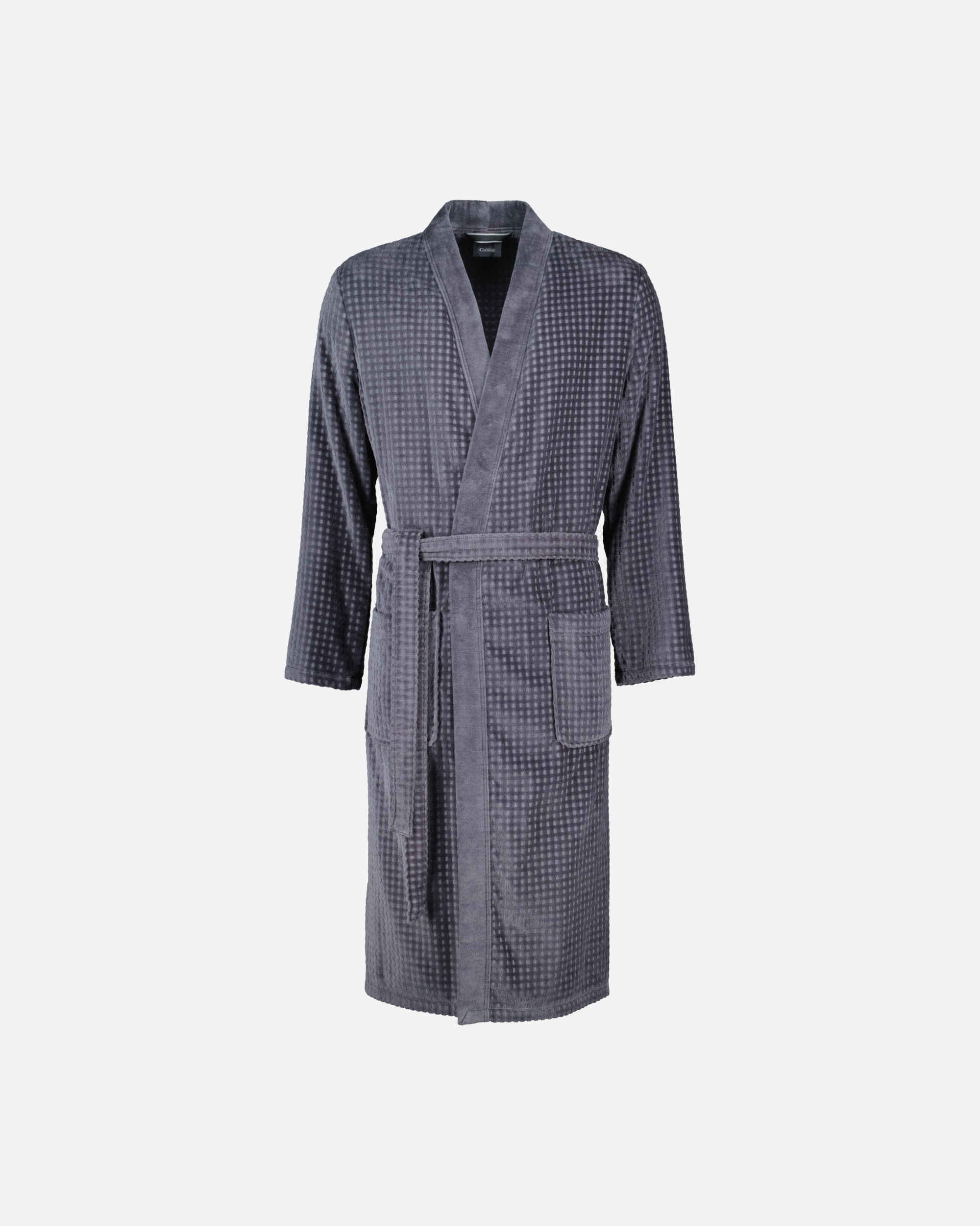 Bademantel für Männlich Cawö Cawö Bademäntel Herren Kimono 3714 anthrazit - 774 L