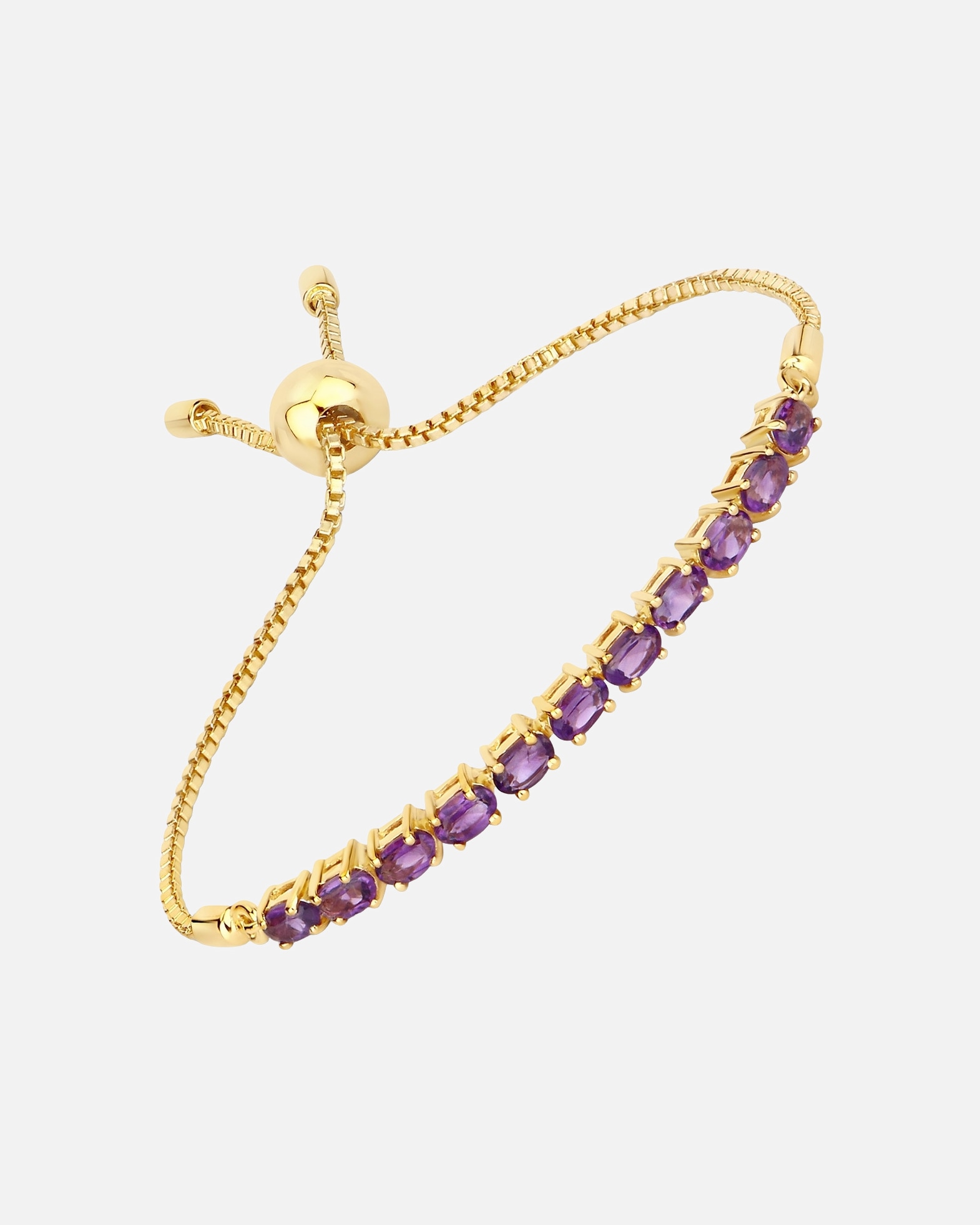 Armband für Weiblich Rafaela Donata Armband Sterling Silber Amethyst in Gelbgold 1 Stück