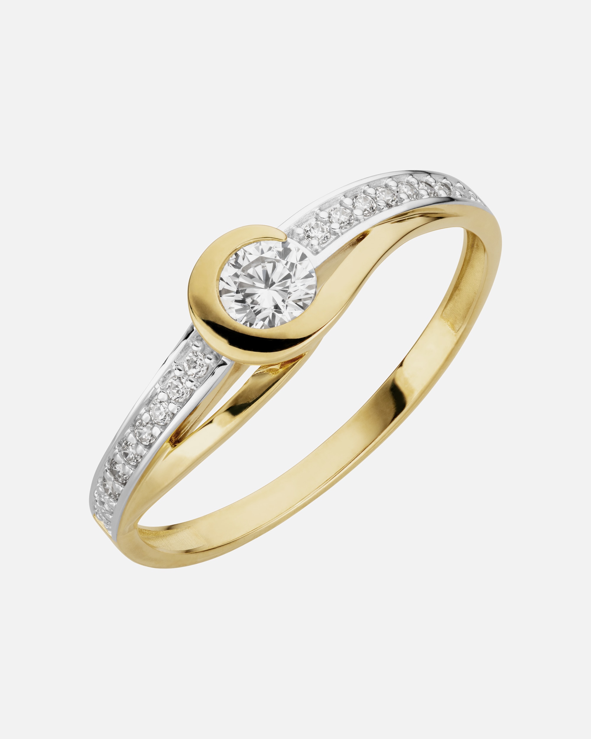 Ring für Weiblich Orolino Ring 333/- Gold Zirkonia weiß 058 (18,5)