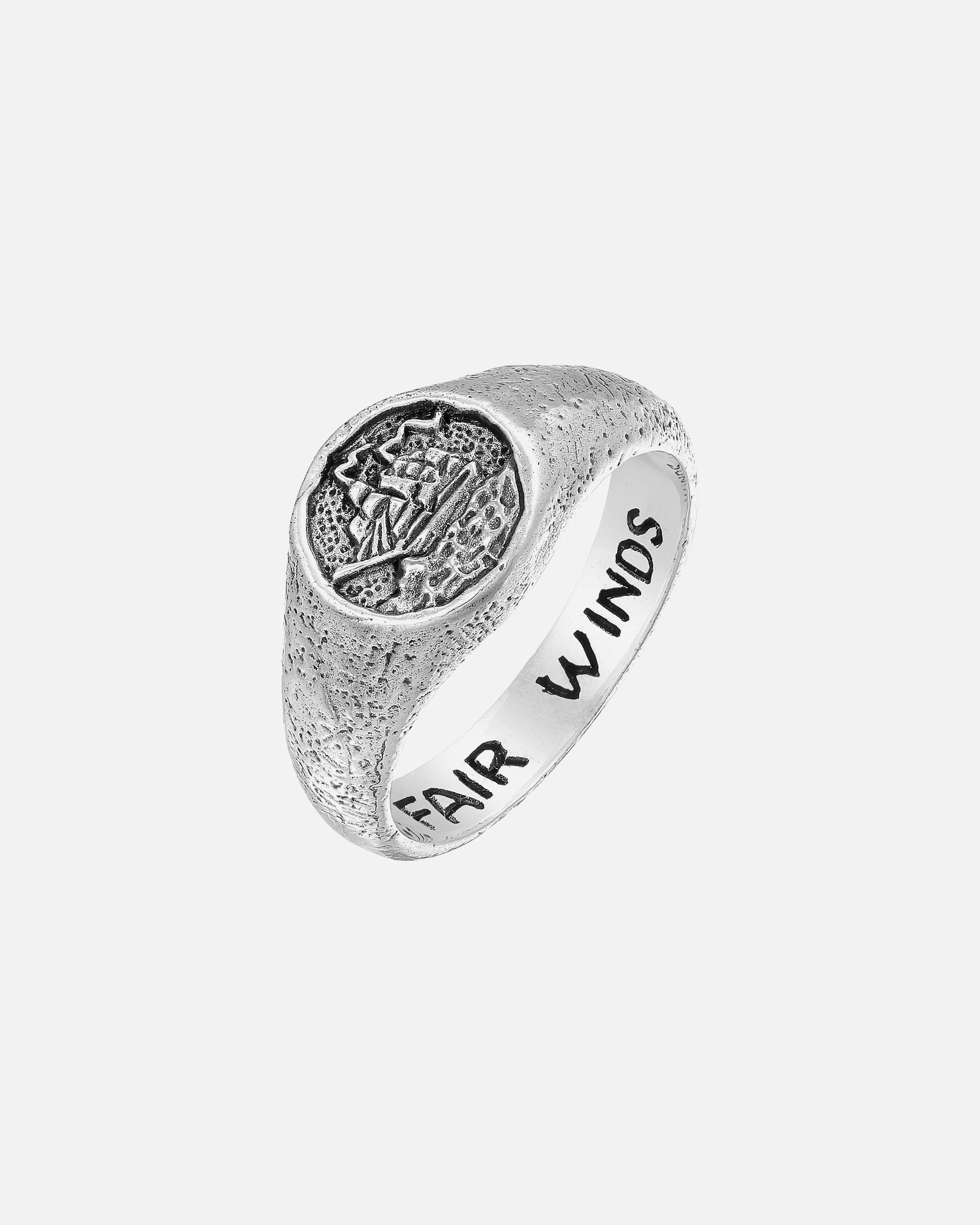Ring für Männlich Haze & Glory Default Brand Line Siegelring Fair Winds 925 Silber 60
