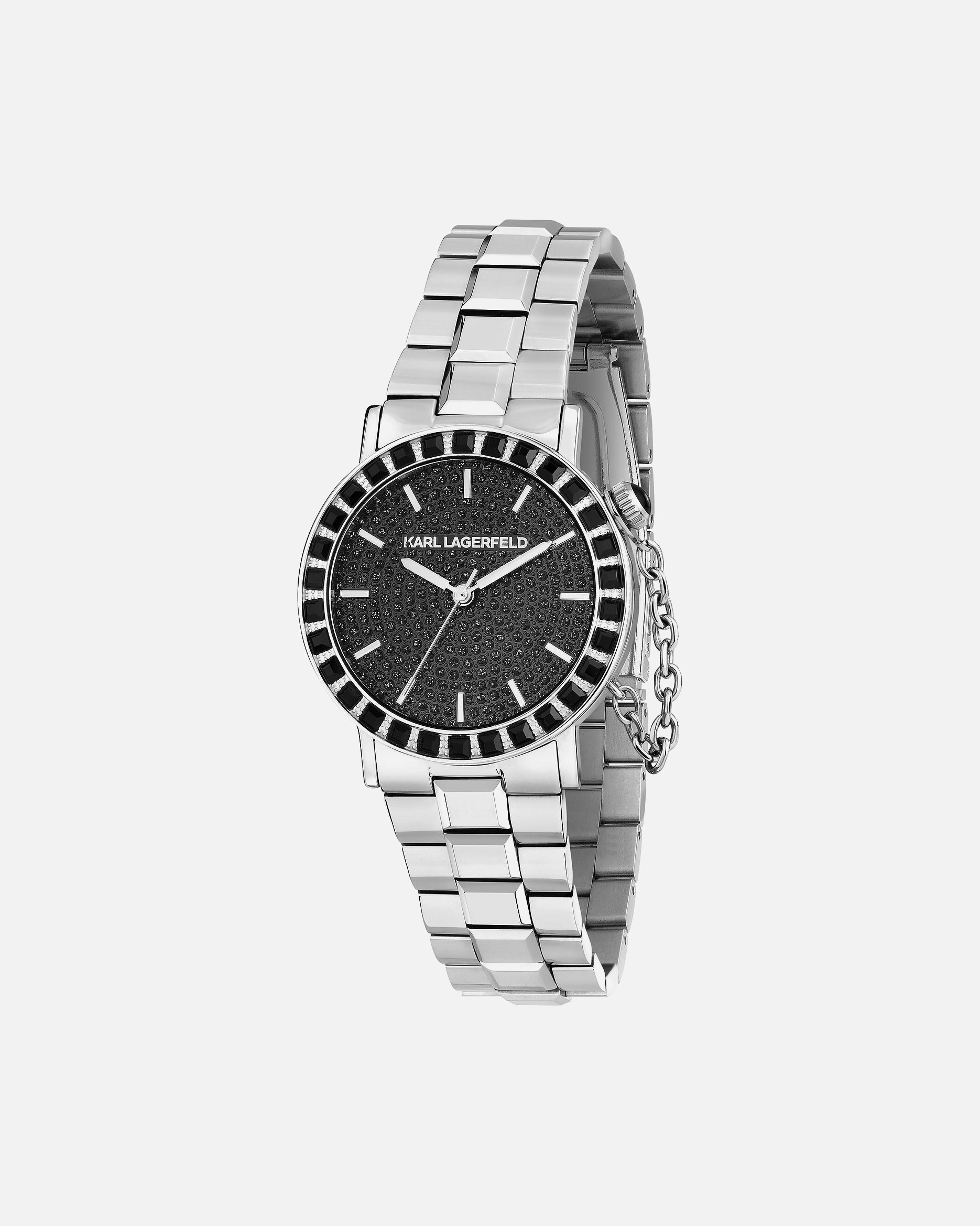 Uhr für Weiblich Damenuhr Edelstahl schwarz, silber